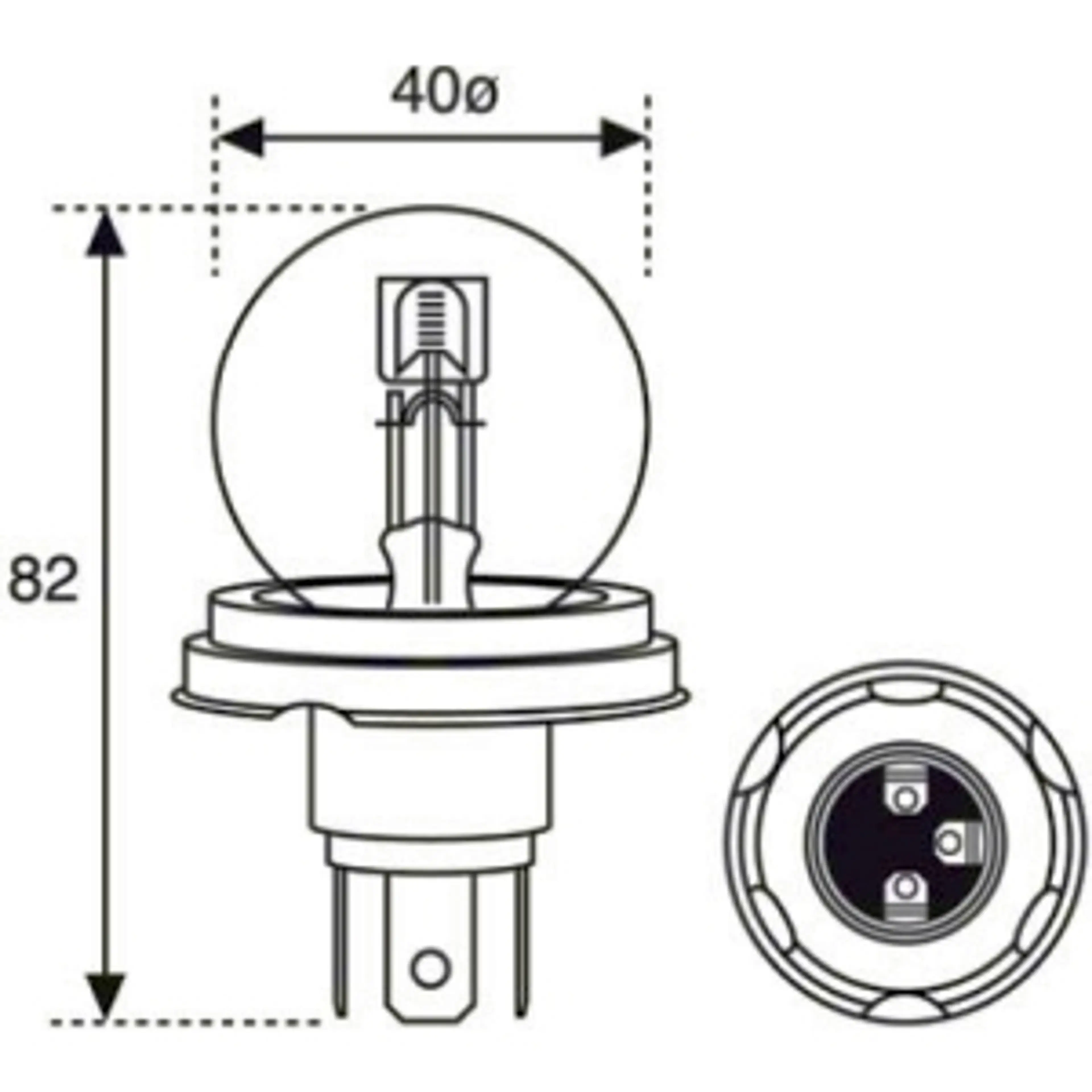 LAMP. FOCO EUROPEO 12V 45/40W