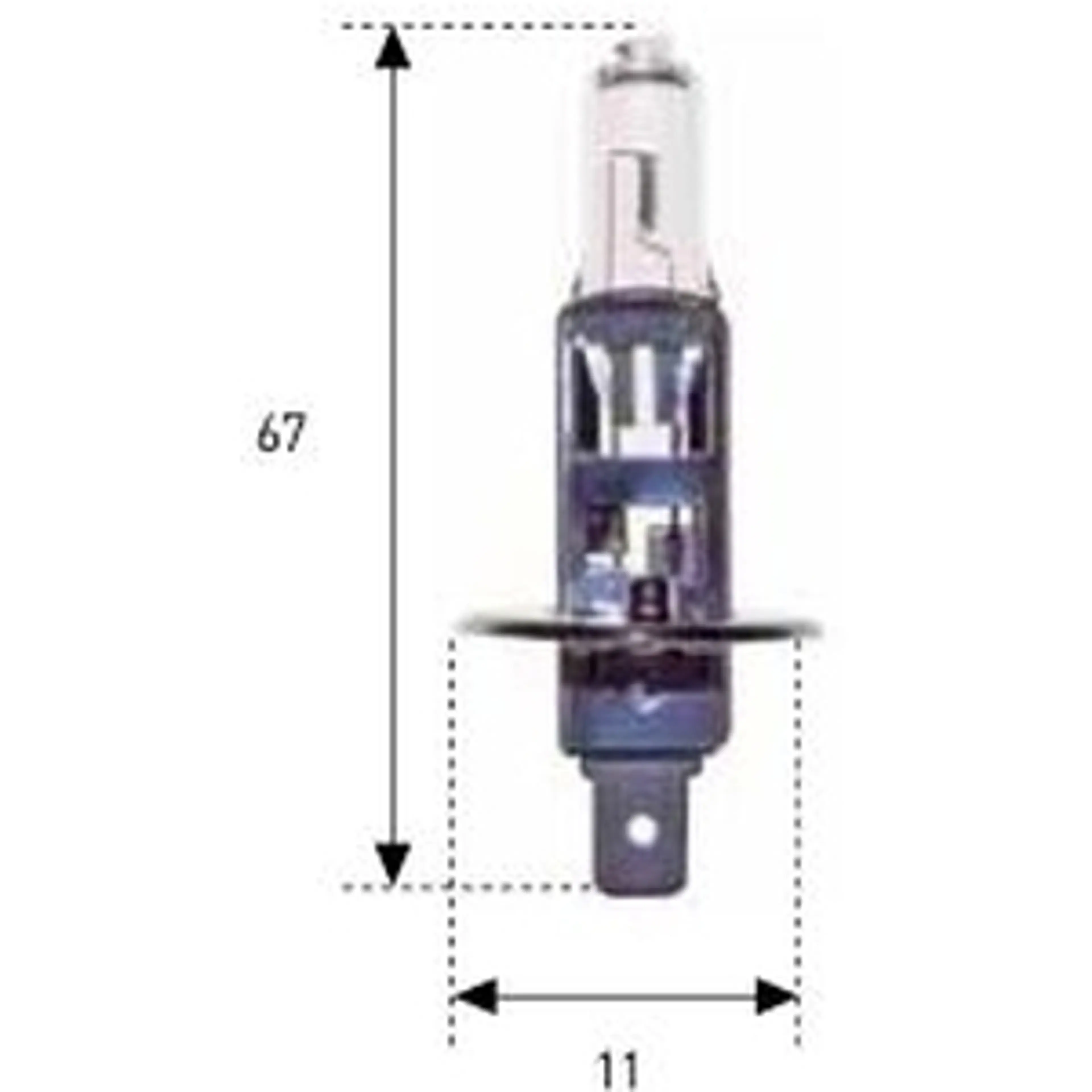 LAMP. H-1 12V 100W LARGA DURACION