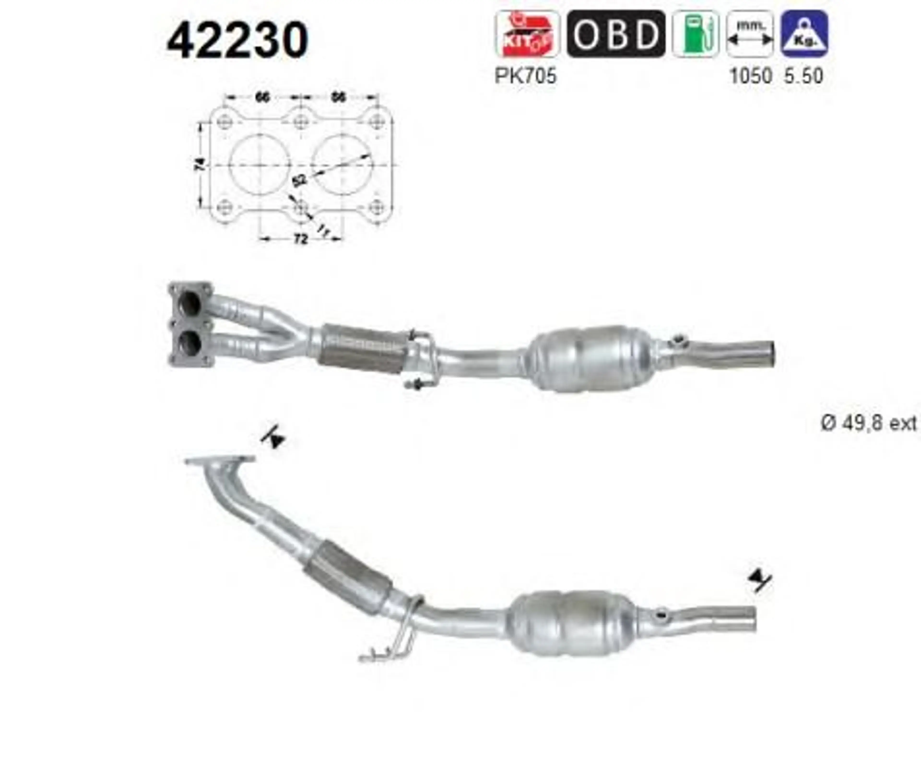 CATALIZADOR/DPF MARCA AS