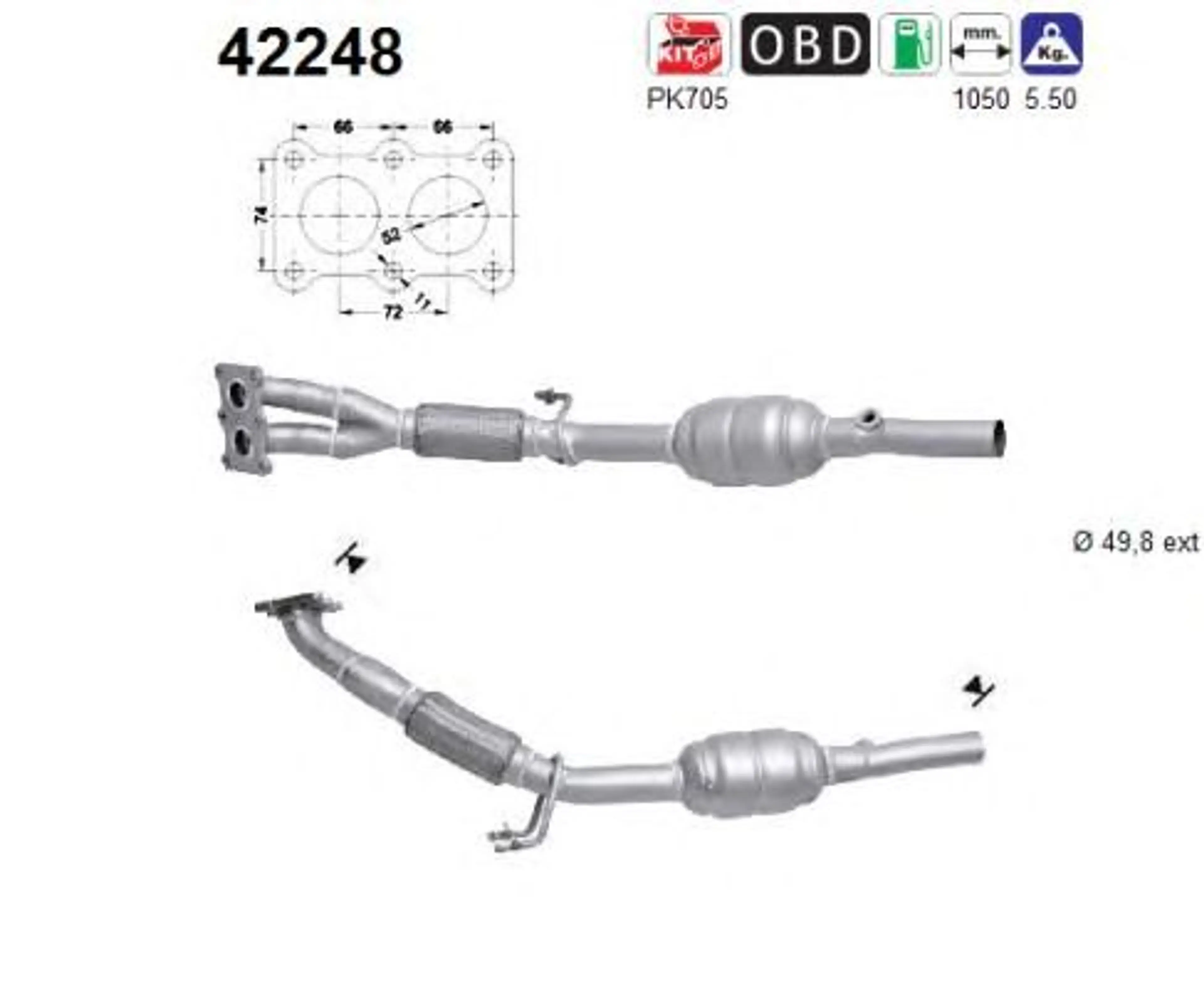 CATALIZADOR/DPF MARCA AS