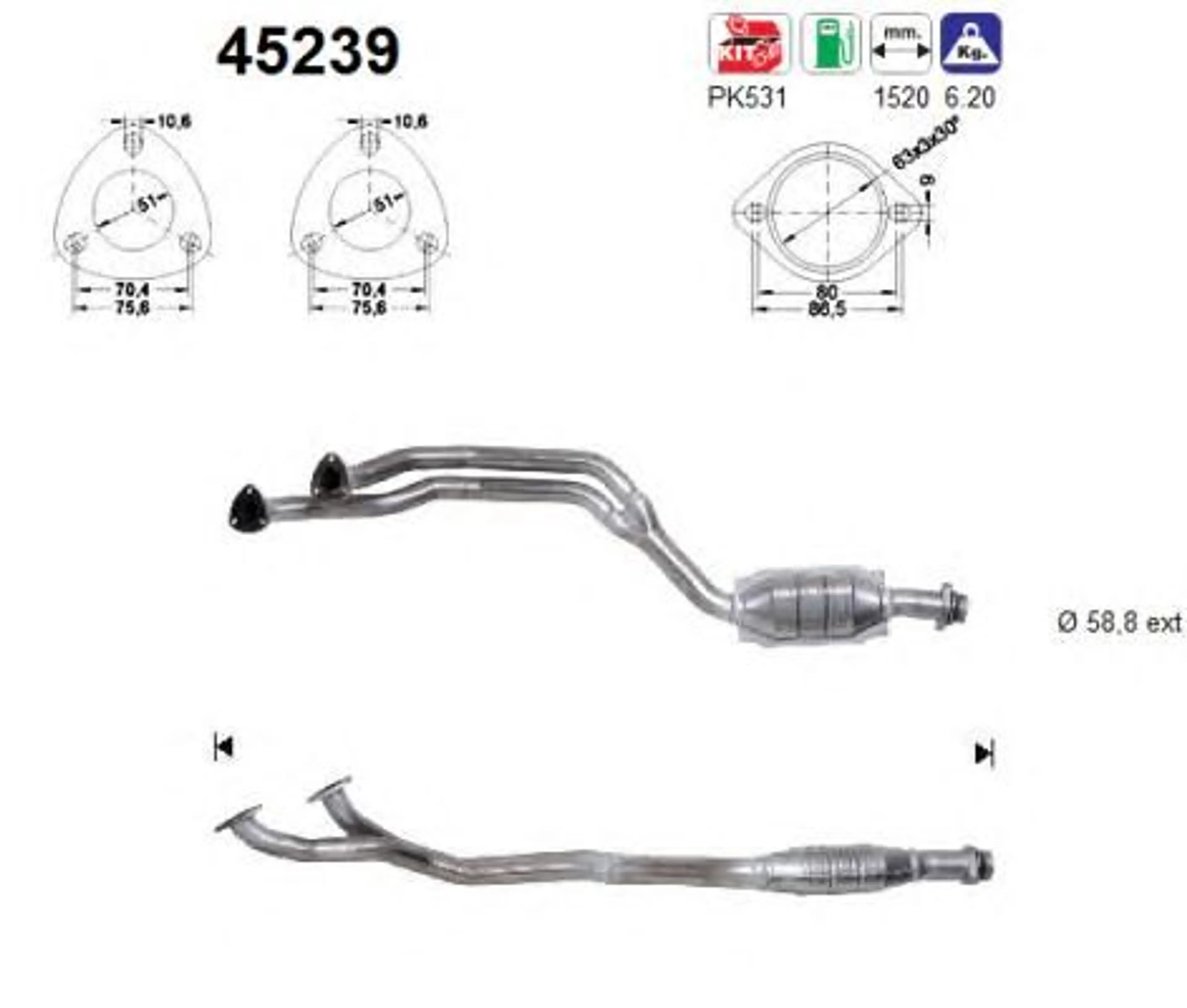 CATALIZADOR/DPF MARCA AS
