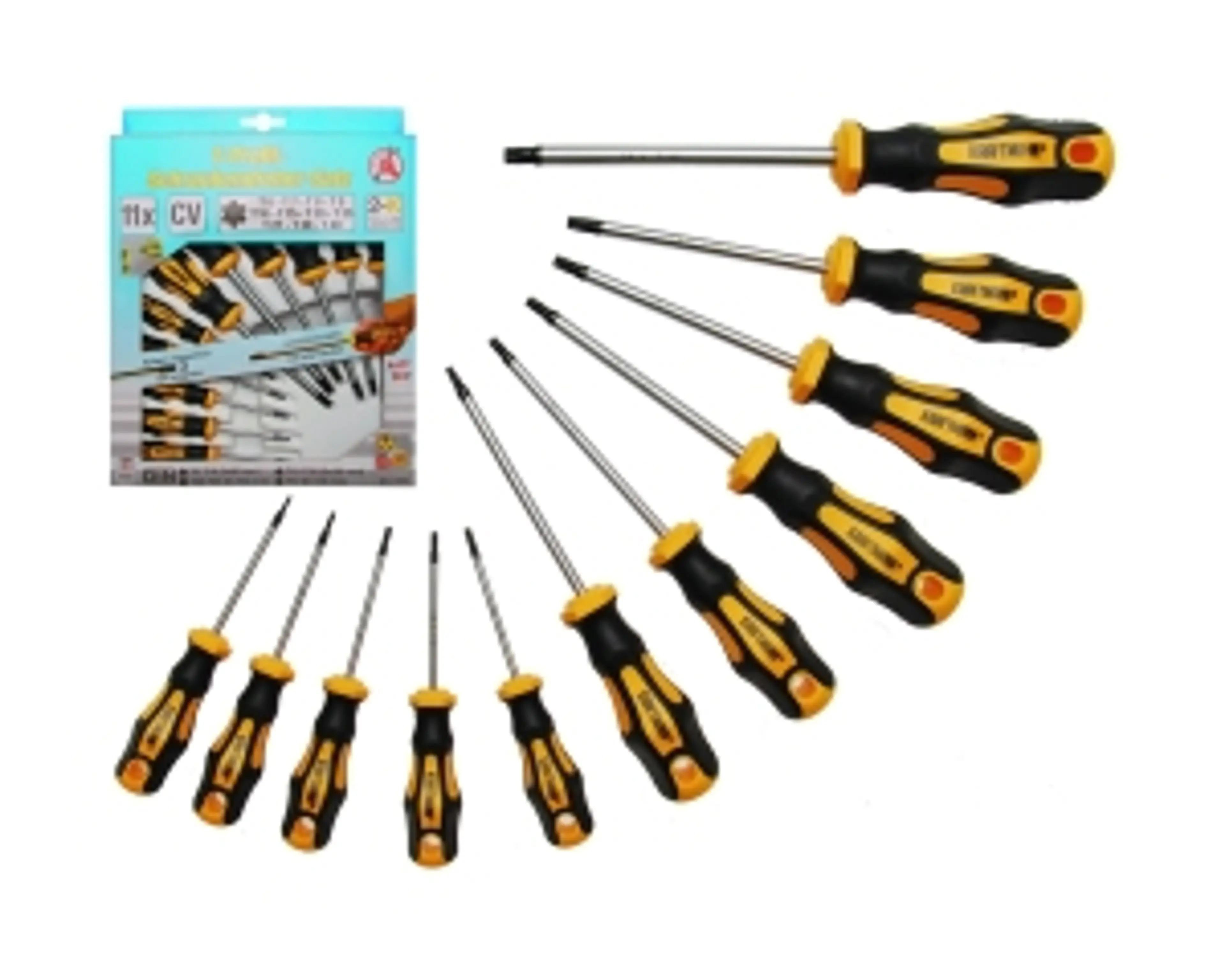 JGO. 11 PZ. DESTORNILLADORES TORX (