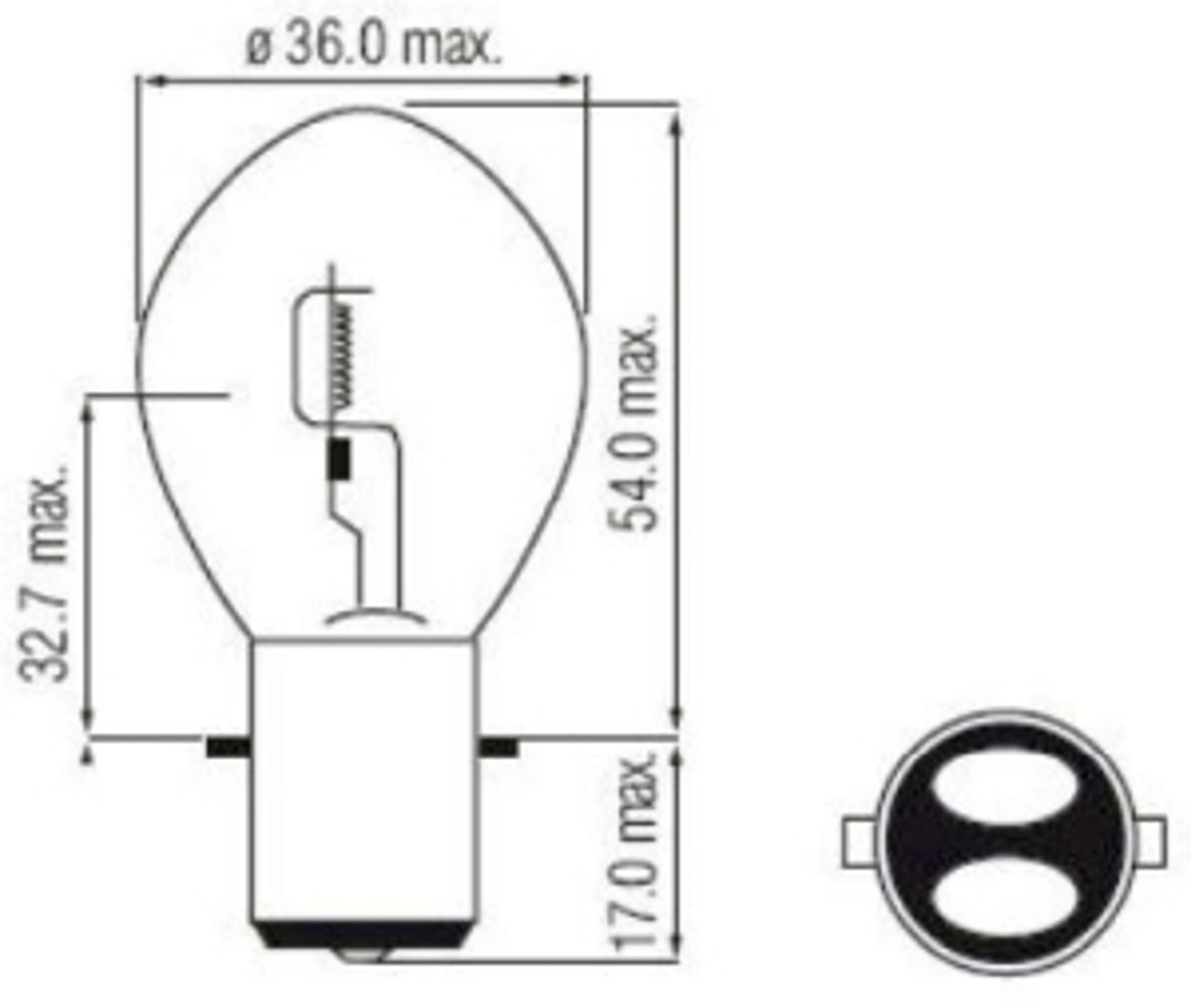 MOTO BA20D - 12V 35/35W S2