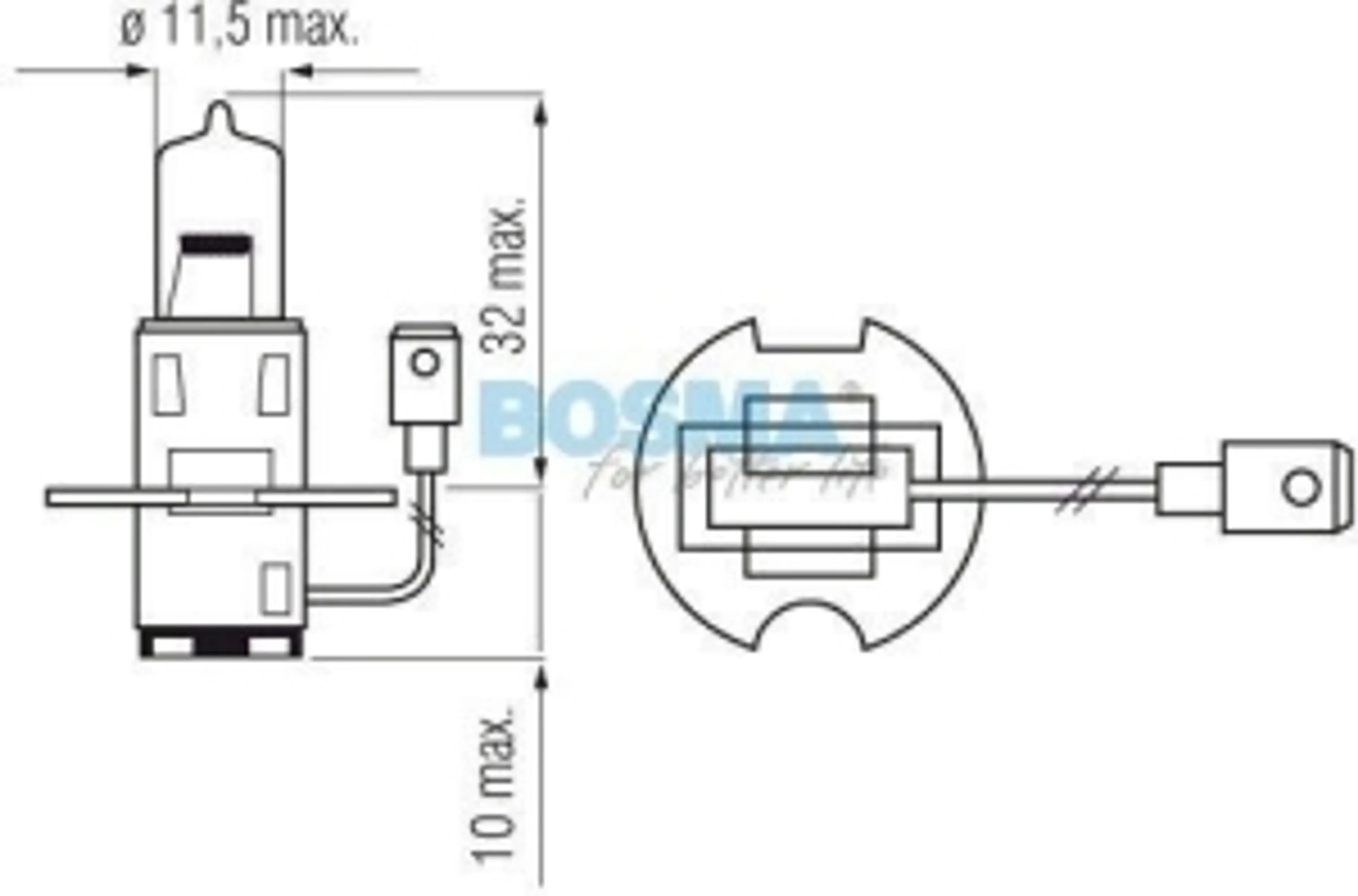 H3 PK22S - 12V 55W