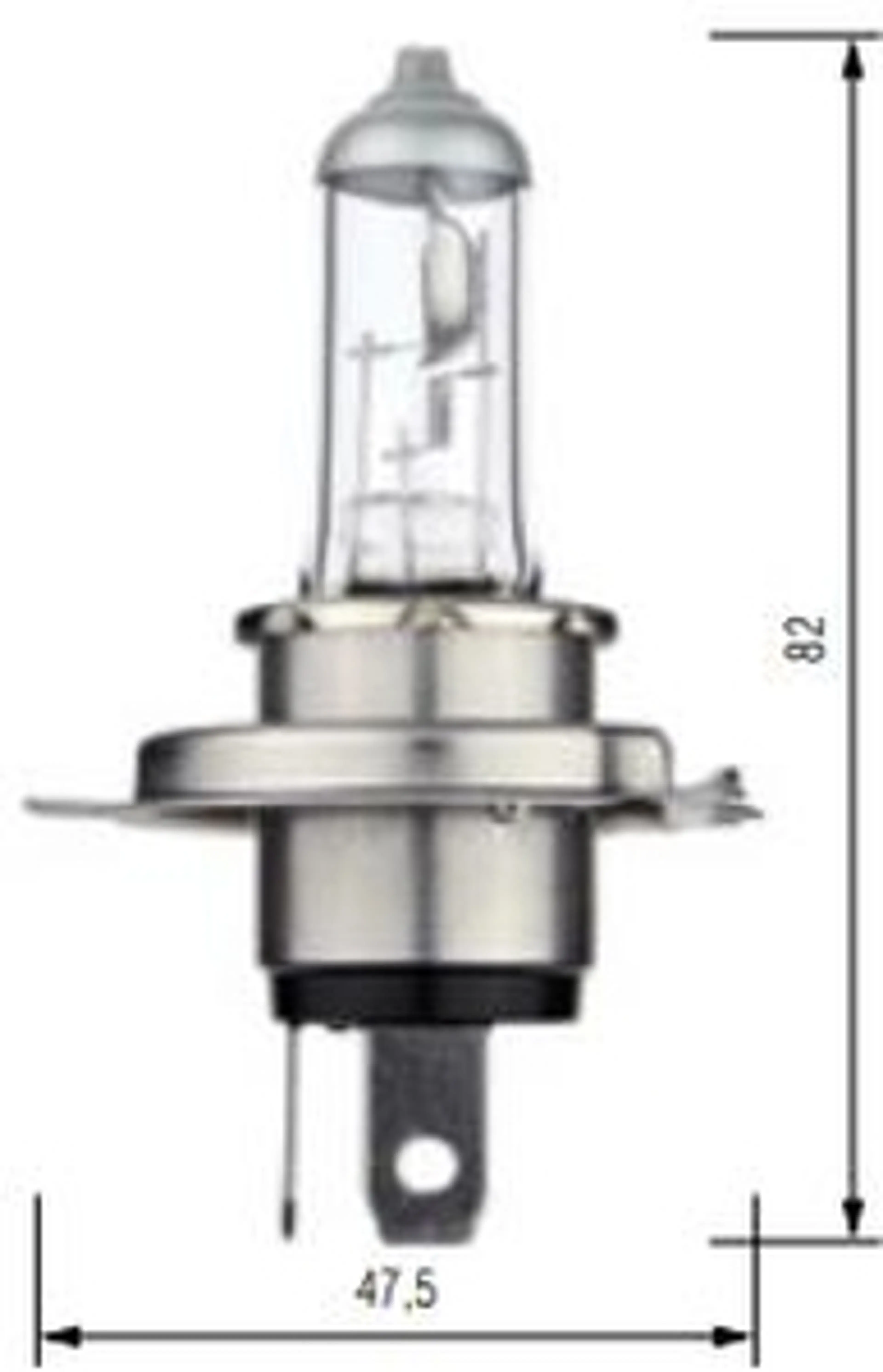 12V 60/55W H4 EXTRA LL P43T