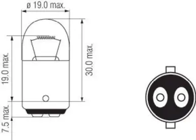 BA15D (18X37) - 12V 15W