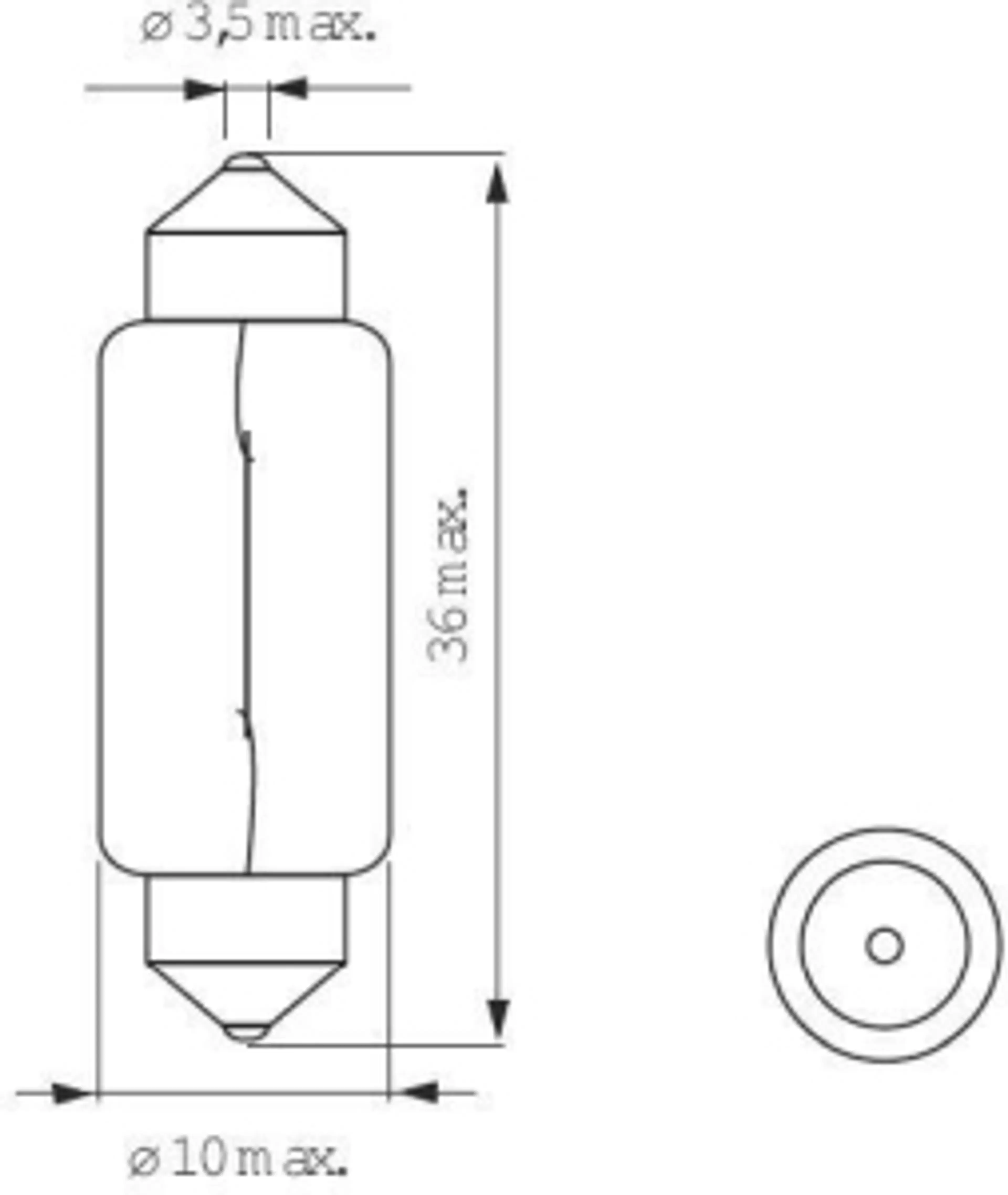 SV8,5 (10X36) - 12V 5W C5W