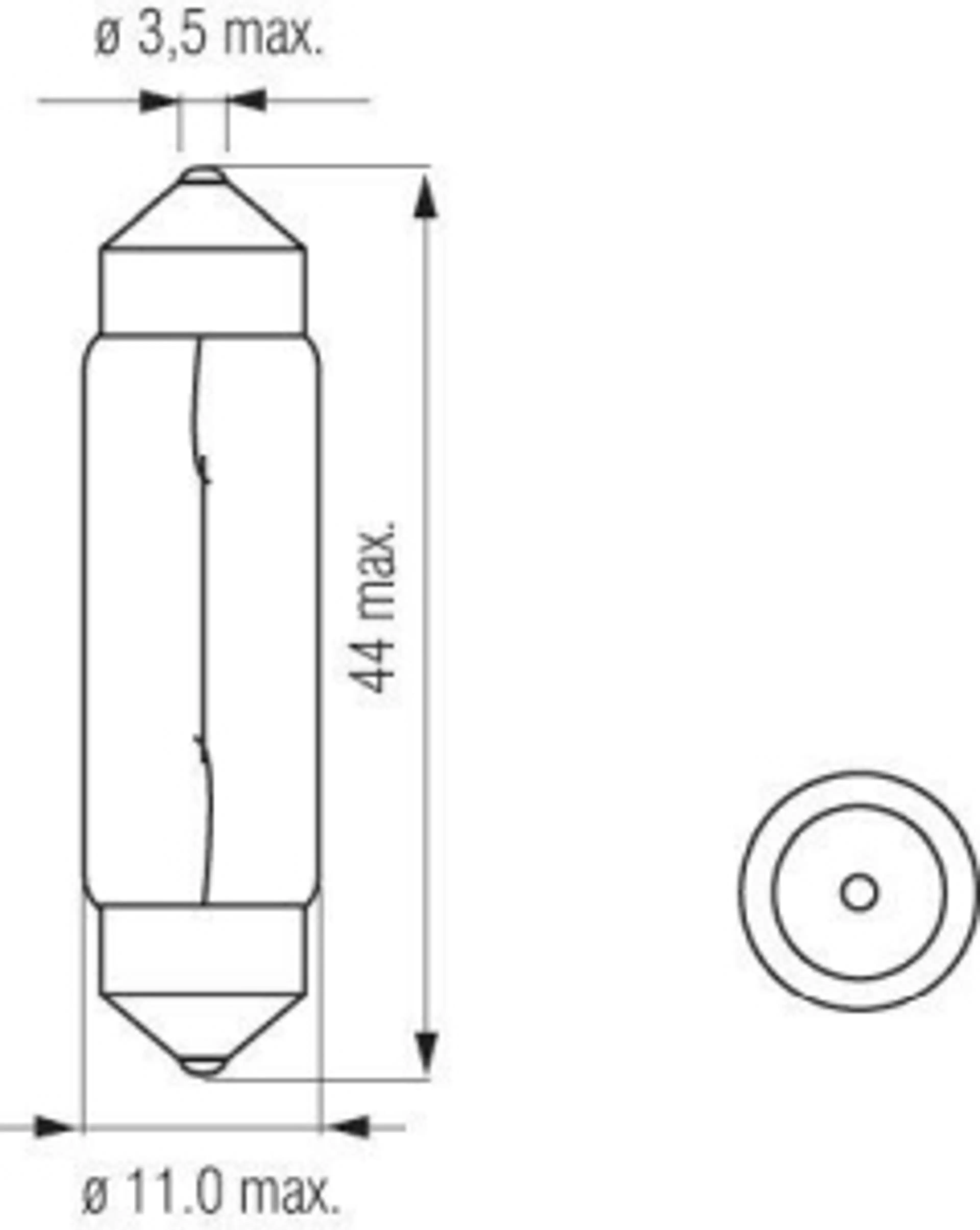 SV8,5 (11X44) - 12V 10W