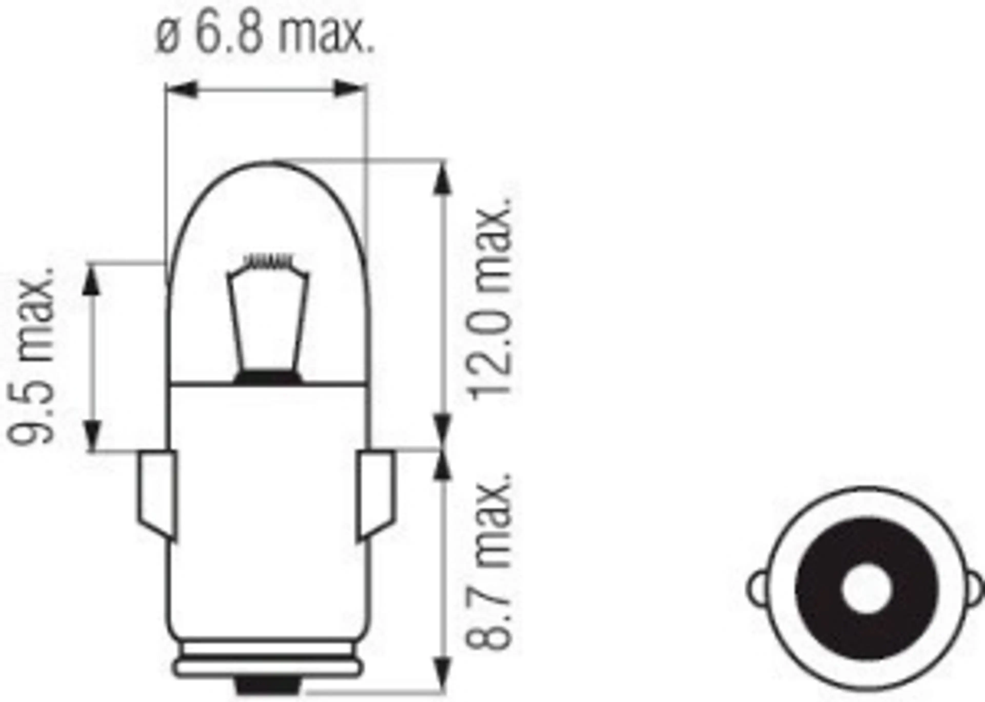 BA7S - 12V 3W