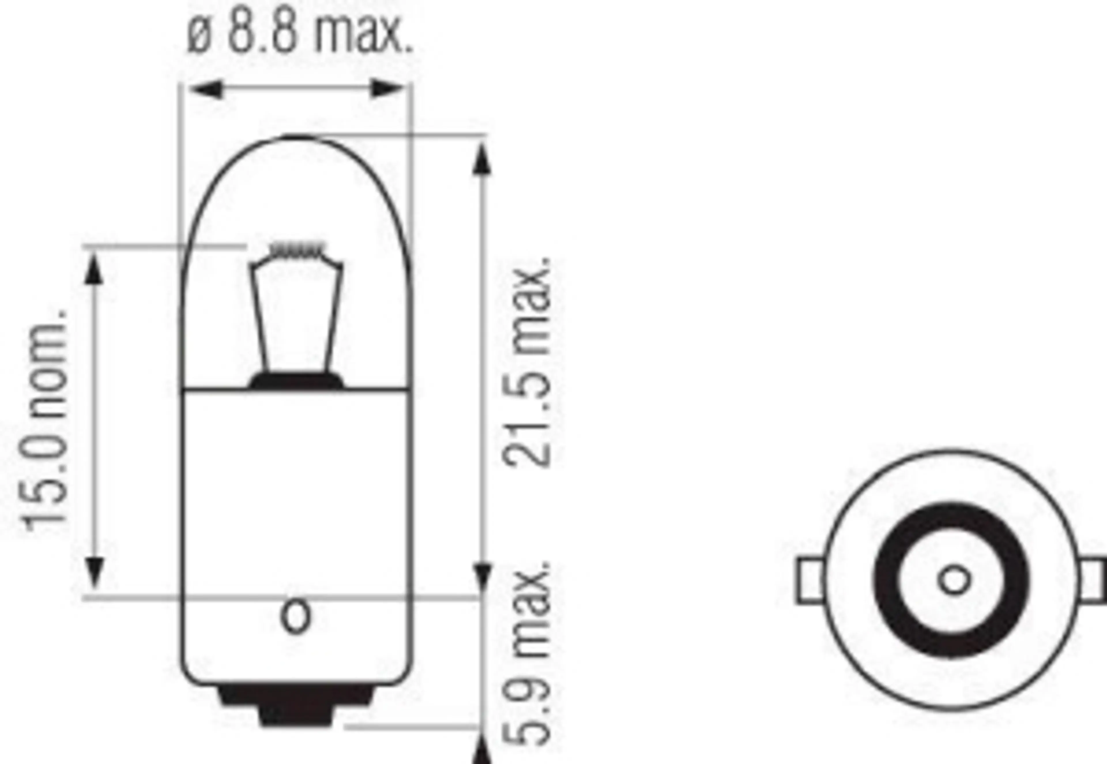 BA9S - 12V 5W