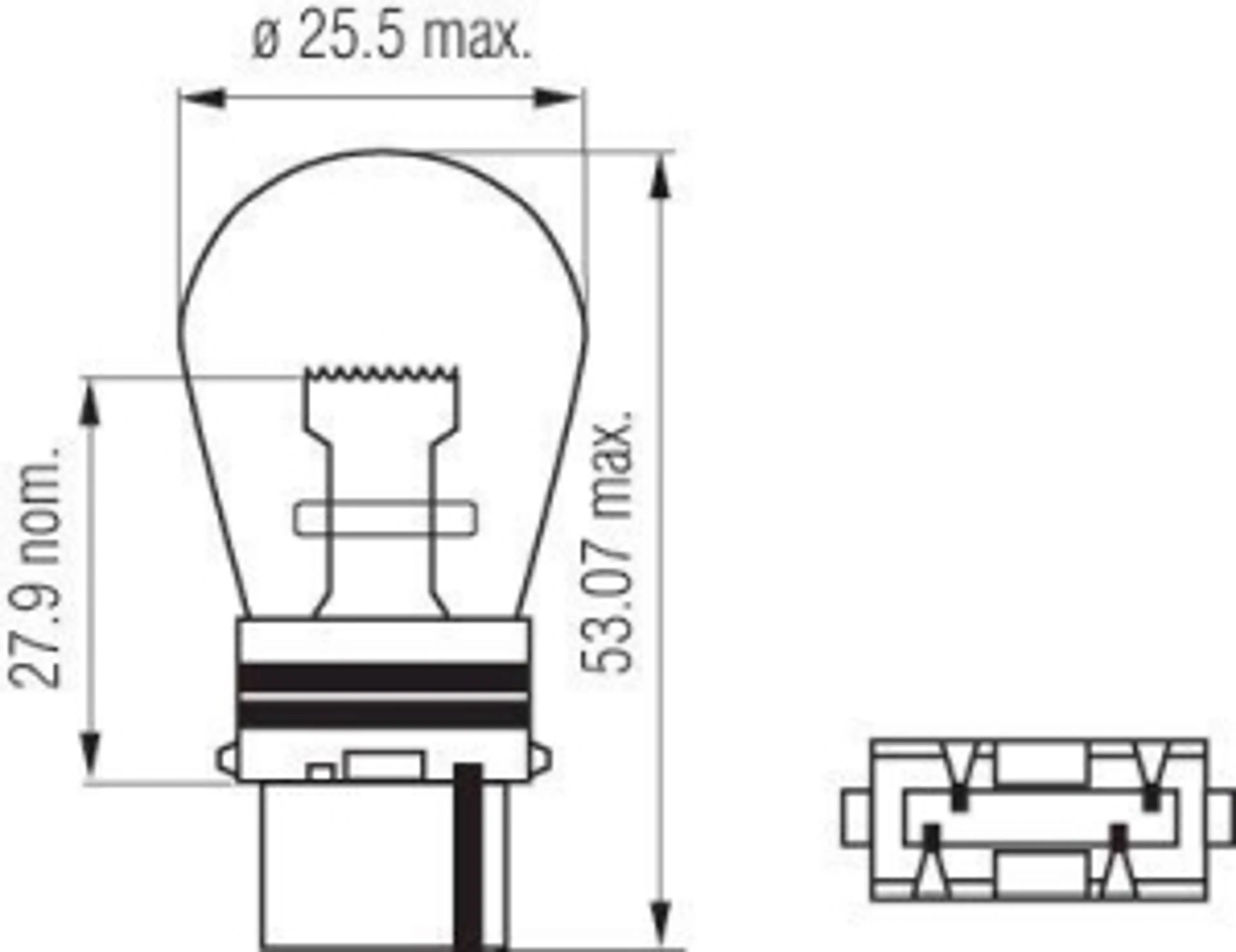 S25D - 12V 32CP P27W