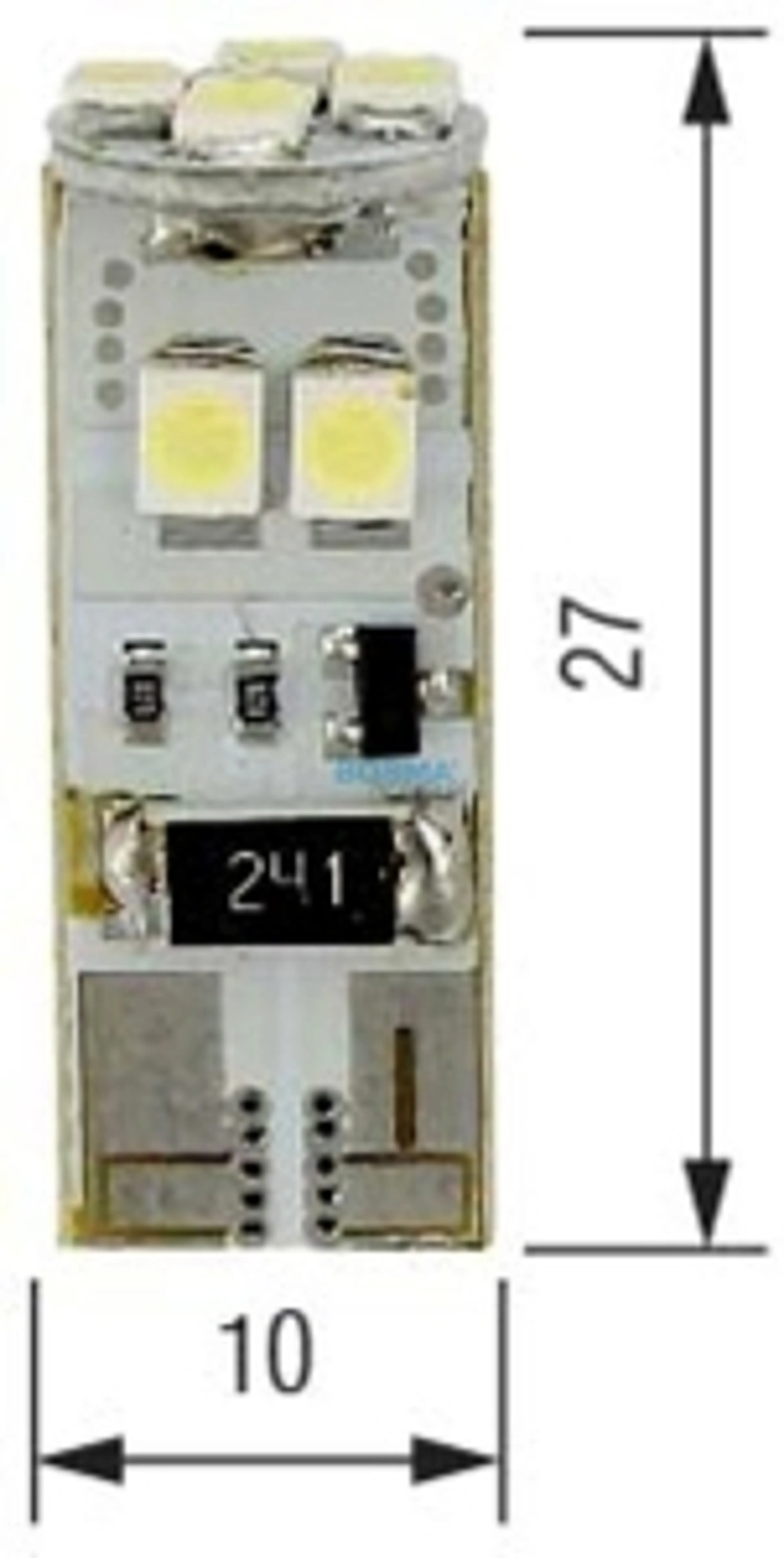 12V 8XSMD 3528 LED T10 WHITE DOUBLE