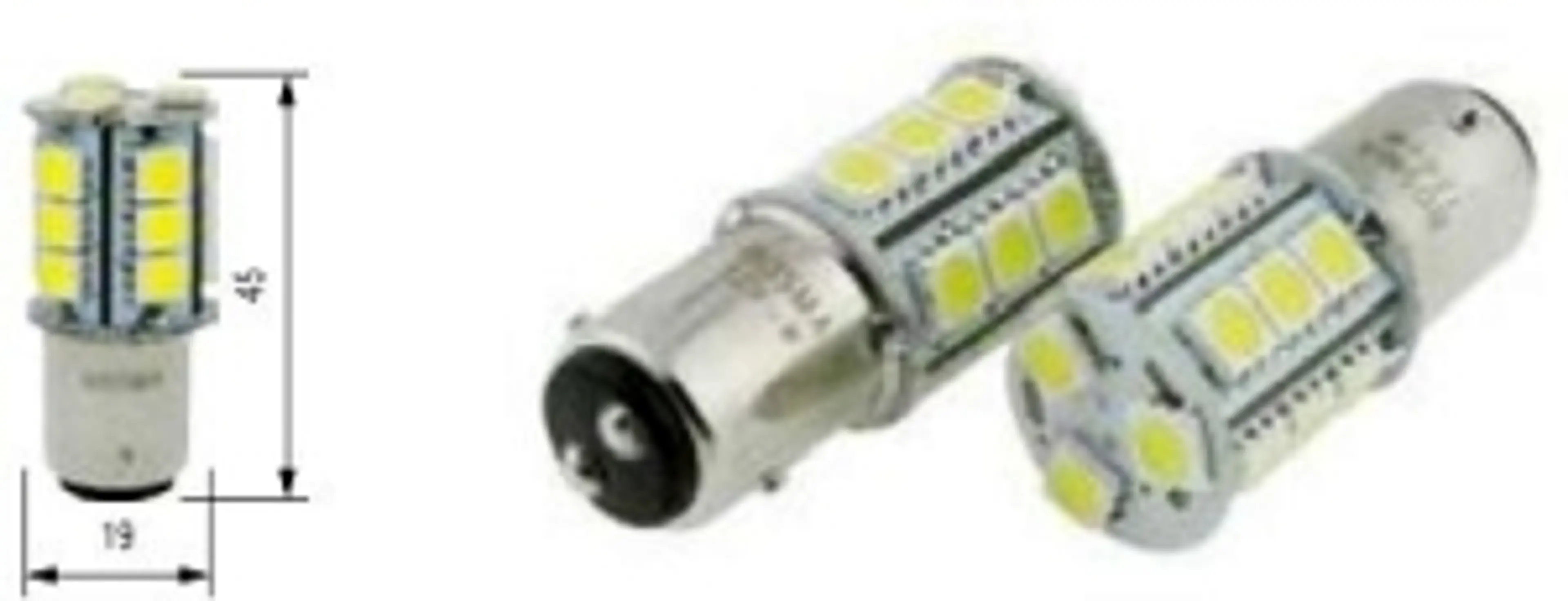 BULB LED 12V 18XSMD 5050 LED BAY15D