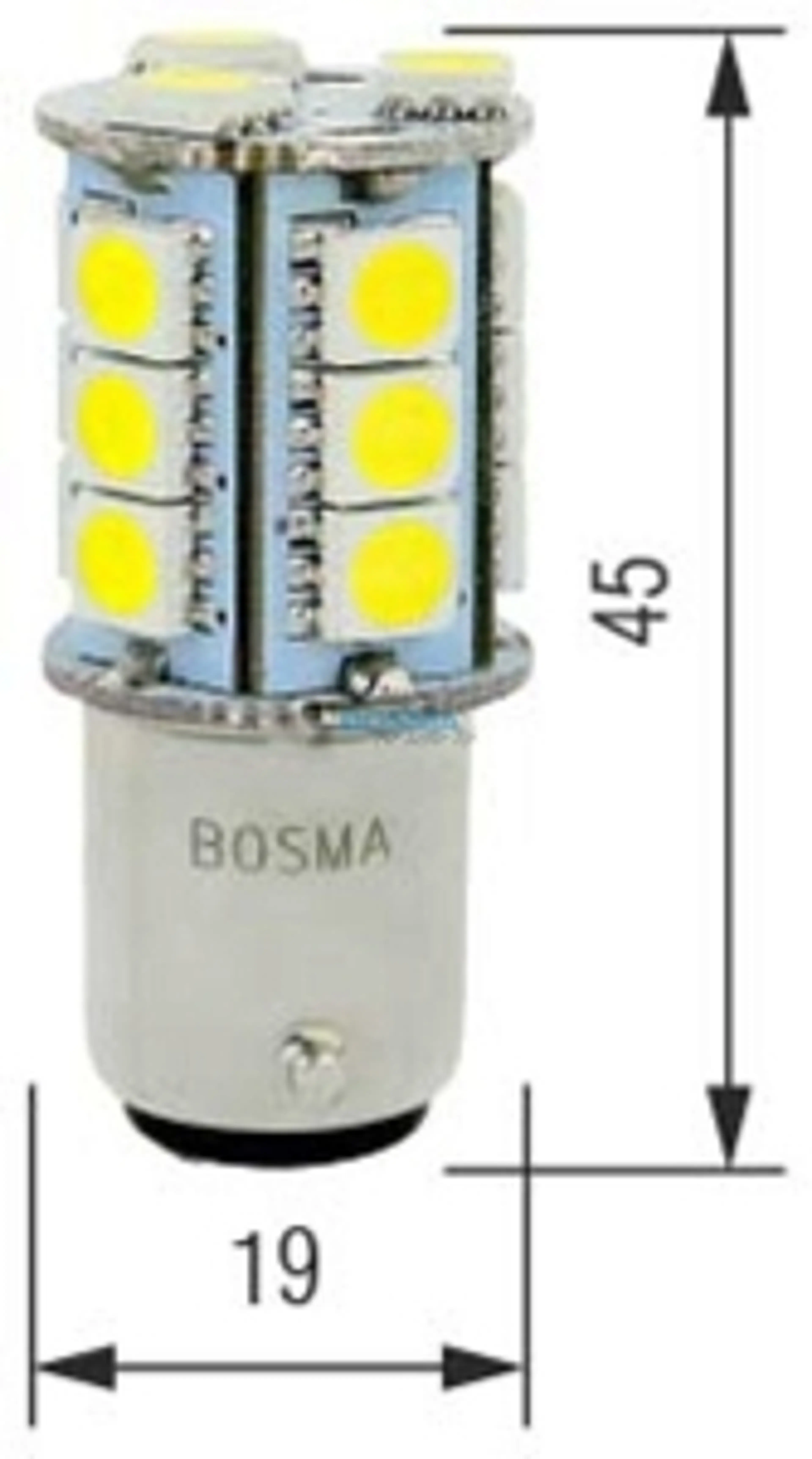 BULB LED 12V 13XSMD 5050 LED BAY15D