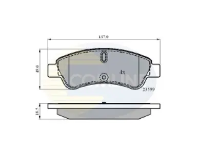 PASTILLAS FRENO SIN BORDE BISELADO