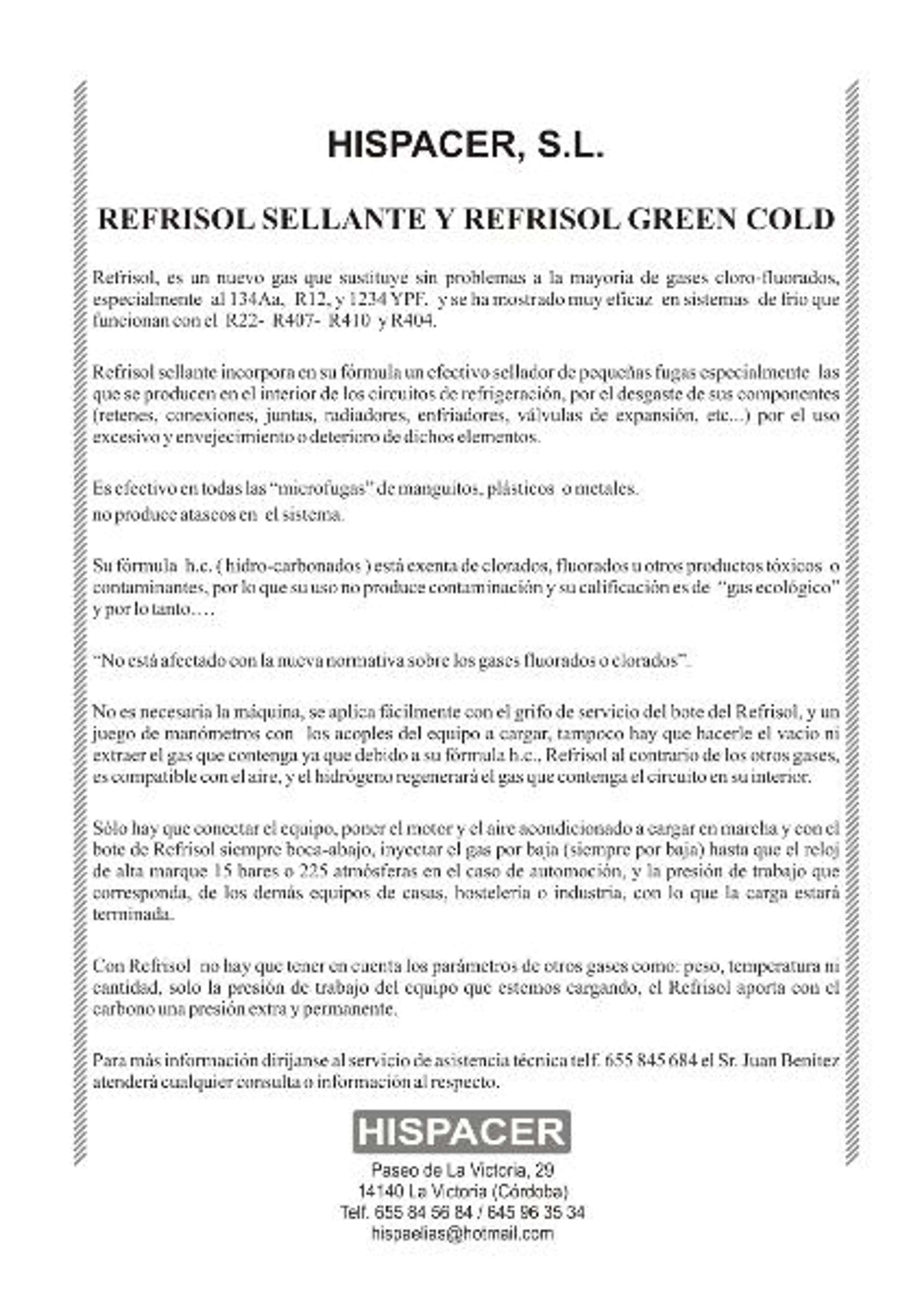 REFRISOL GAS SELLANTE 750ML