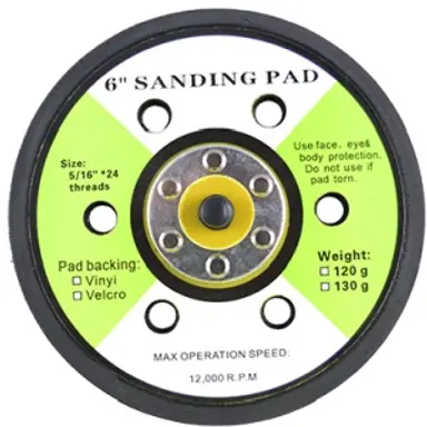 DISCO DE 6 AGUJEROS PARA LIJADORAS