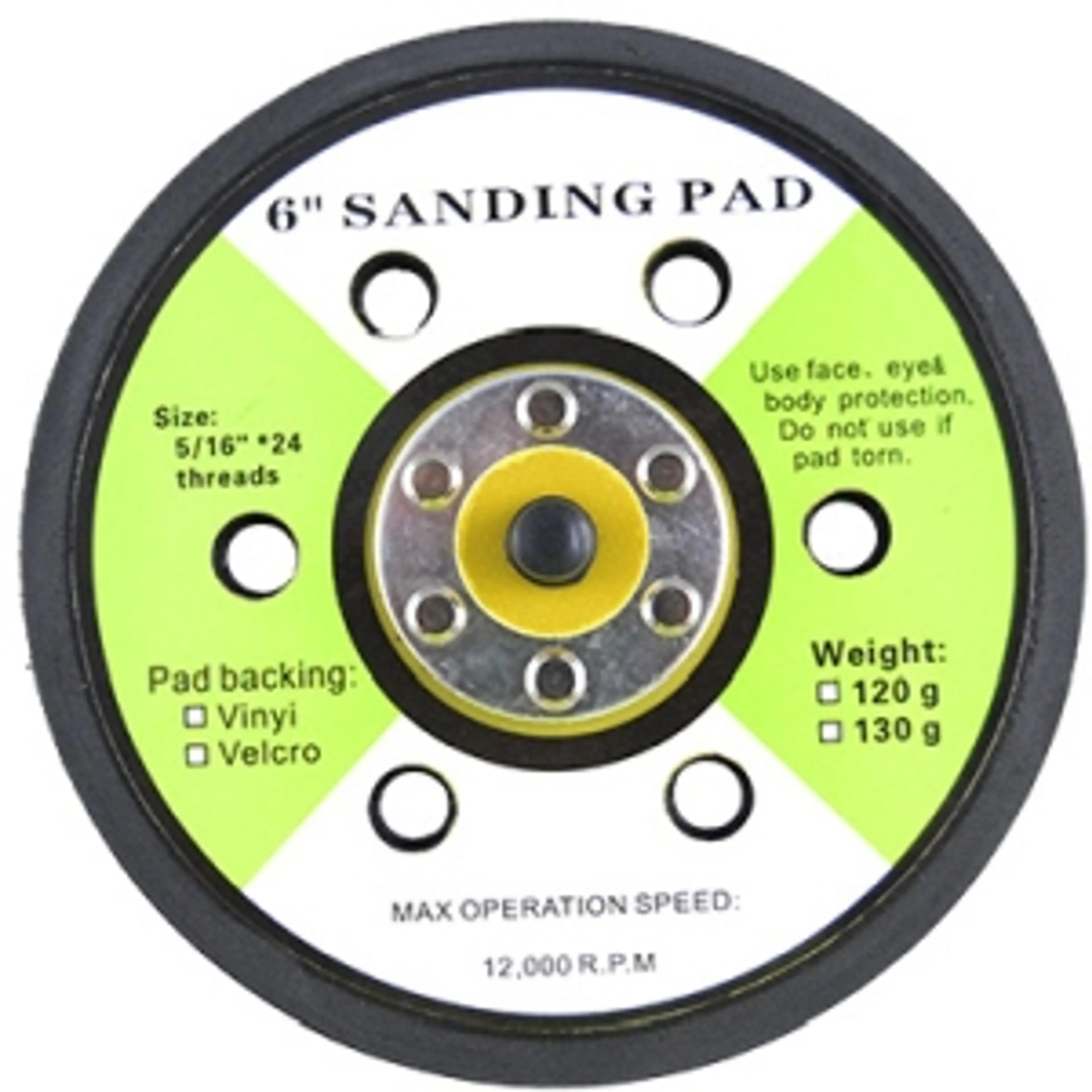 DISCO DE 6 AGUJEROS PARA LIJADORAS