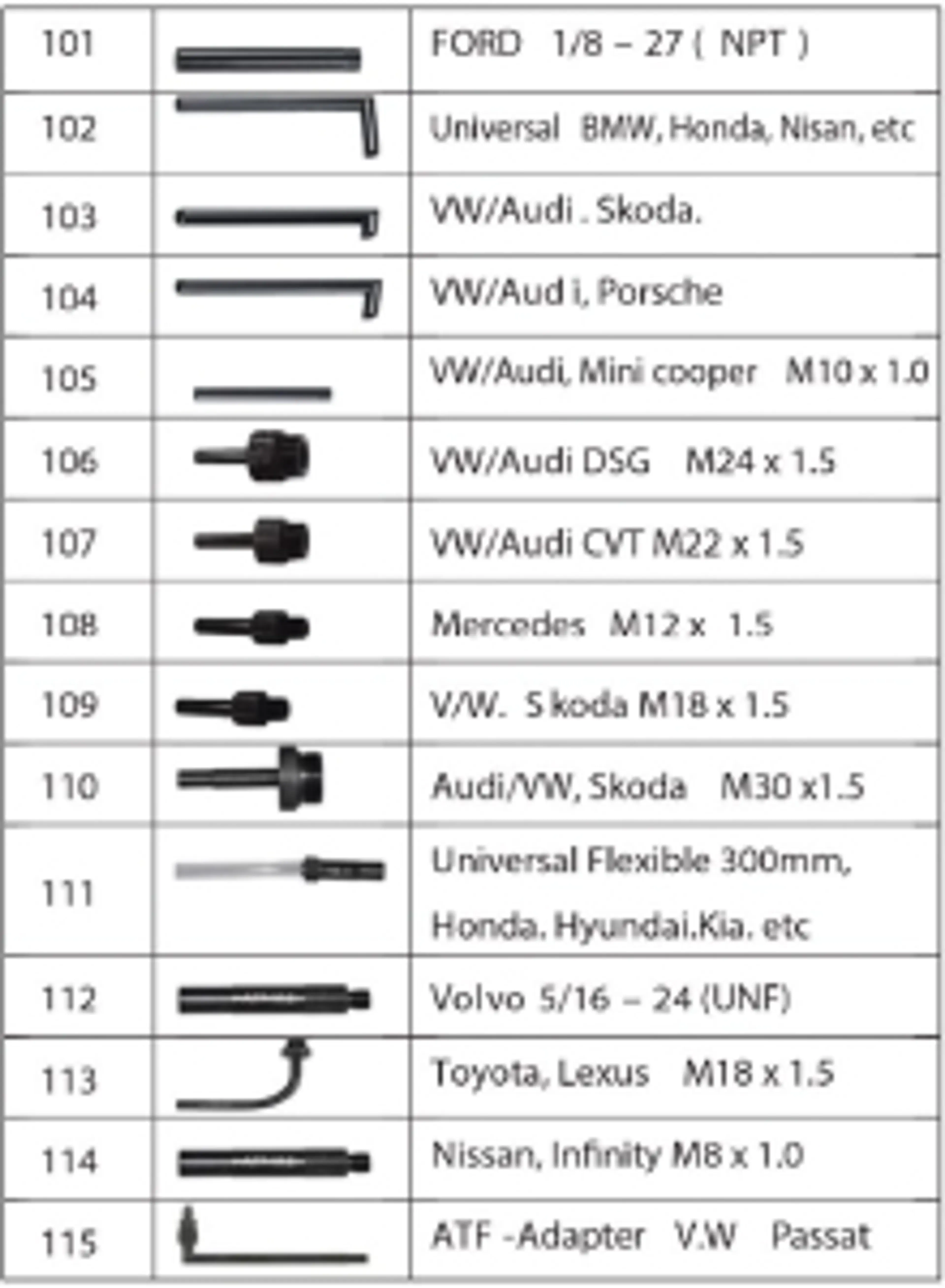 SET DE 15 ADAPTADORES PARA BOMBA