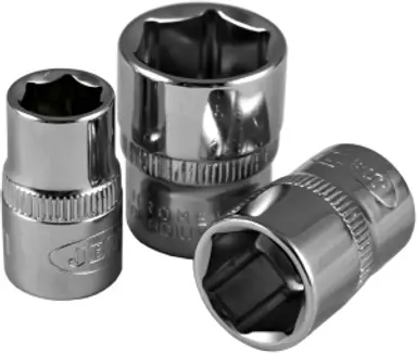 VASO CORTO HEX 3/8" DE 17MM CROMADO