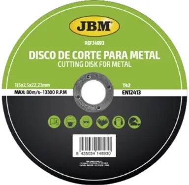 DISCO DE CORTE T42 PARA METAL...