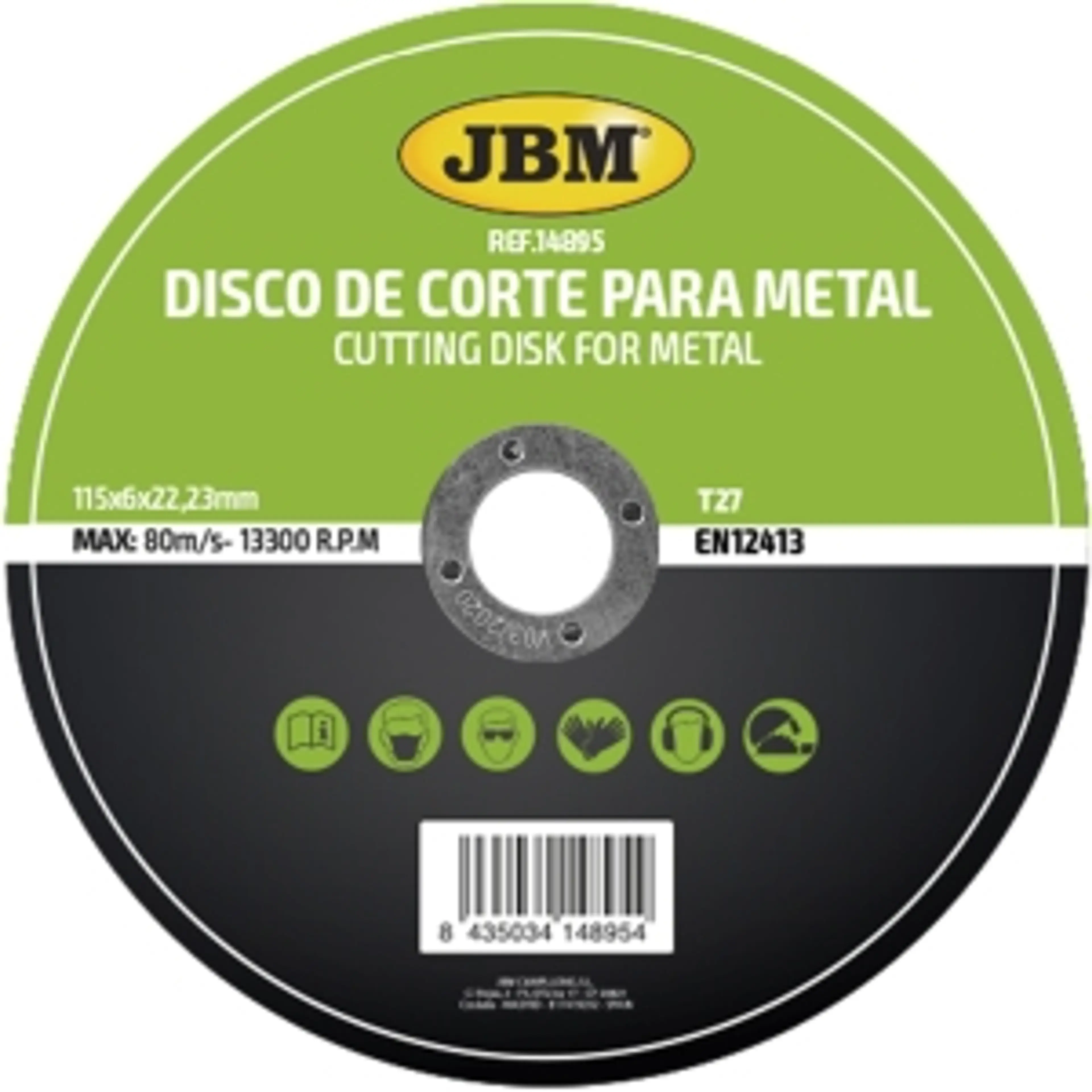 DISCO DE CORTE T27 PARA METAL...