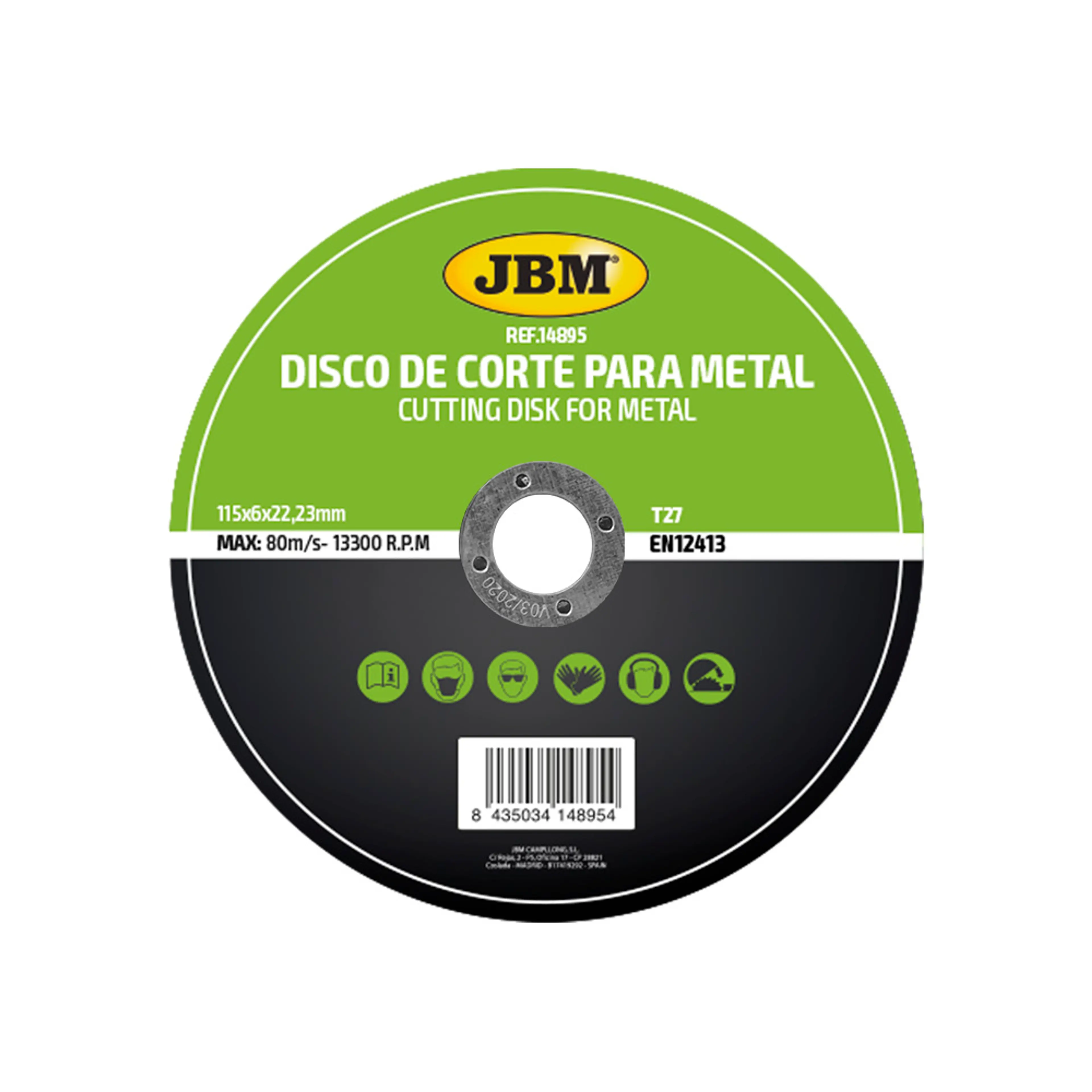 DISCO DE CORTE T27 PARA METAL...