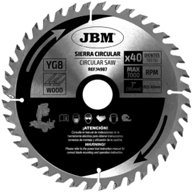 HOJA DE SIERRA CIRCULAR 40T 185MM..