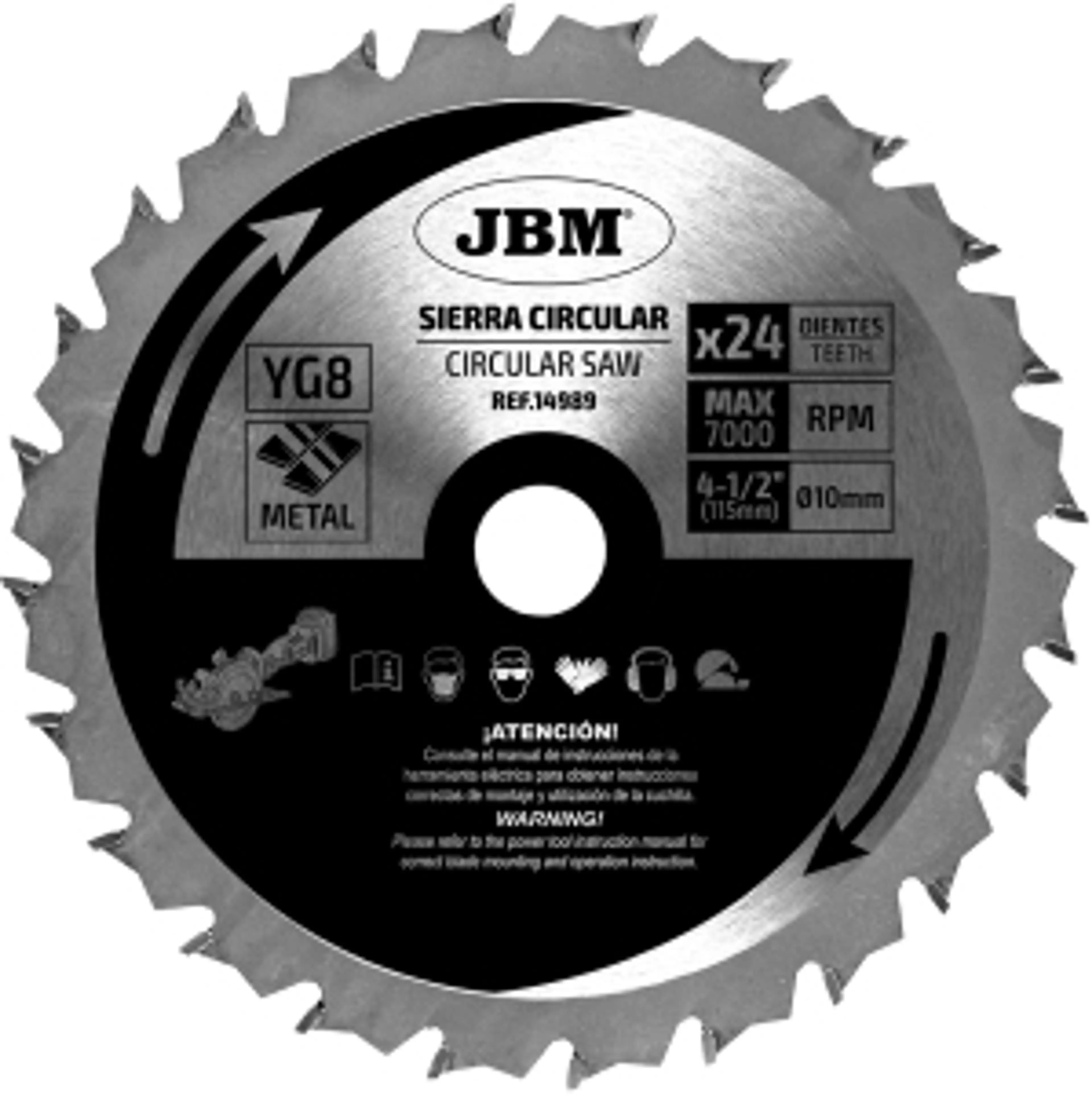 HOJA DE SIERRA CIRCULAR 24T 115MM..