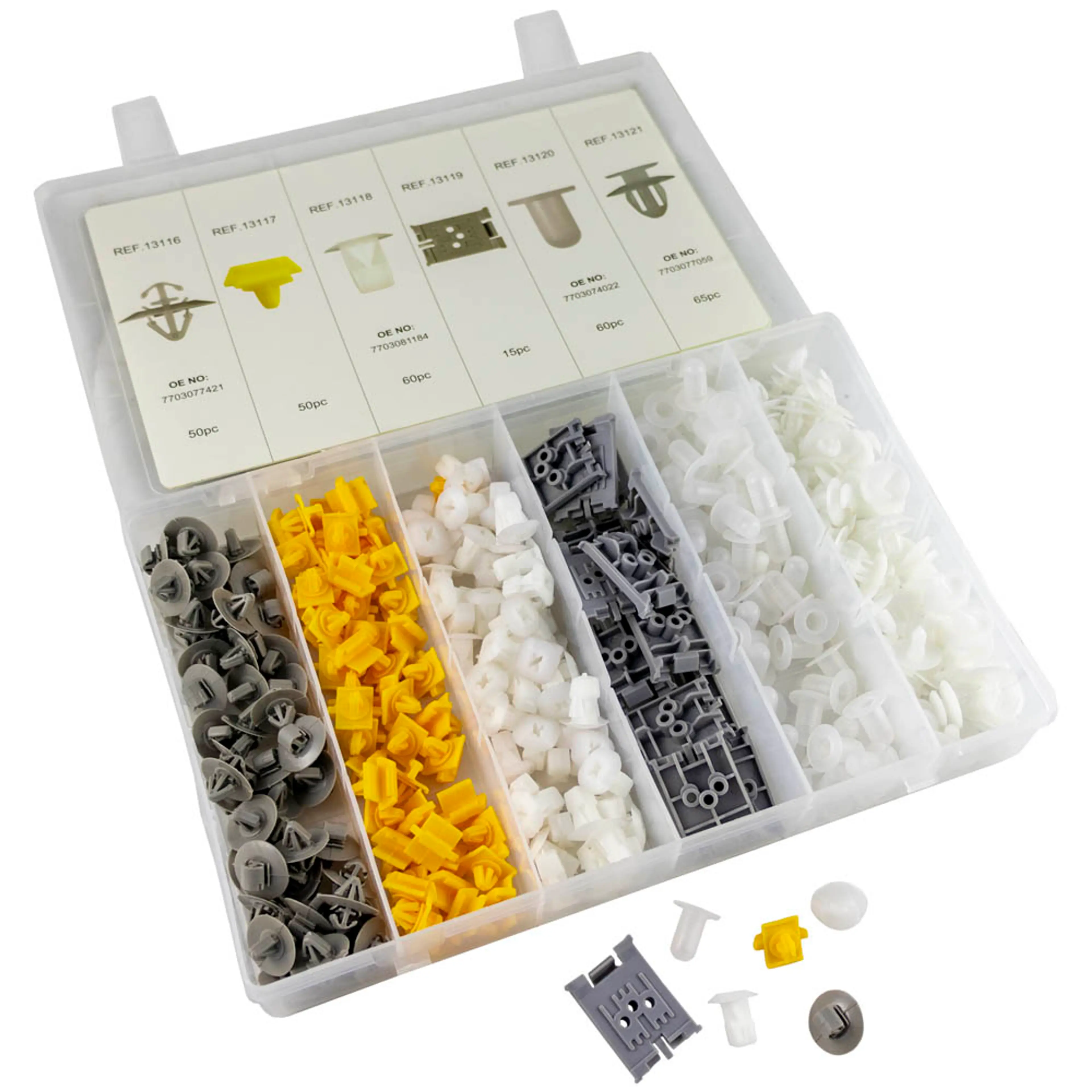 ESTUCHE DE CLIPS PLÁSTICOS RENAULT.