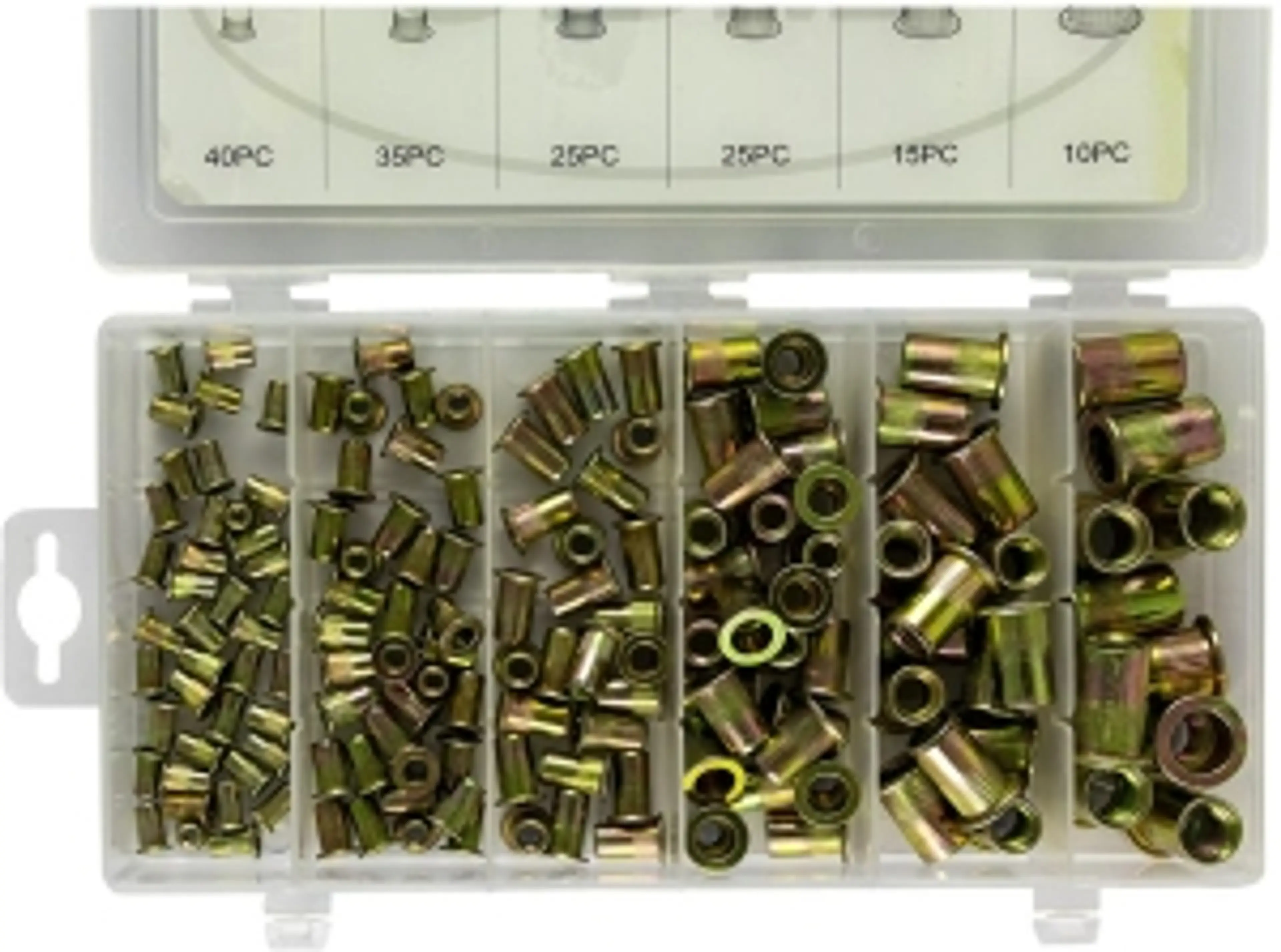 ESTUCHE DE REMACHES TUERCA 150PCS