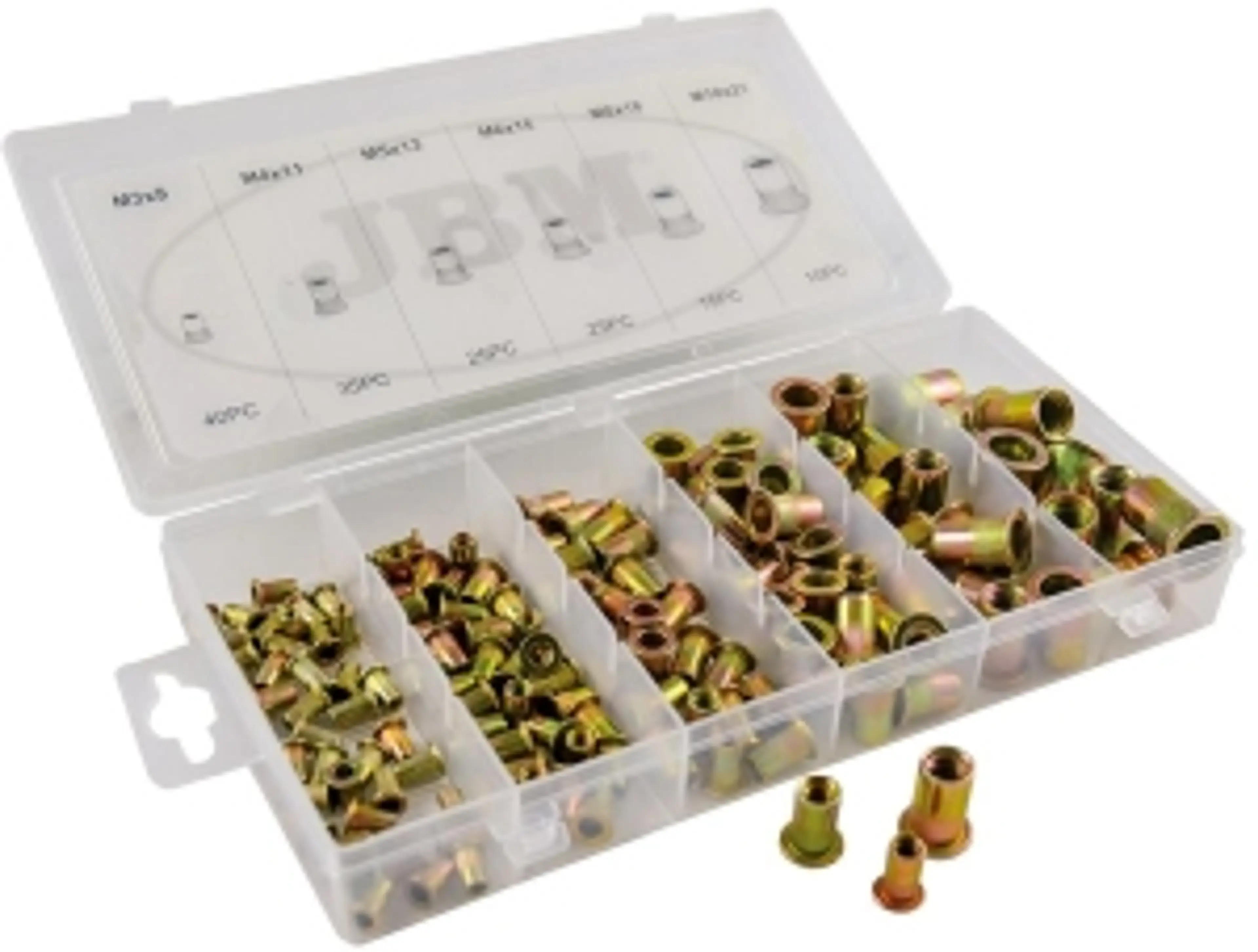 ESTUCHE DE REMACHES TUERCA 150PCS