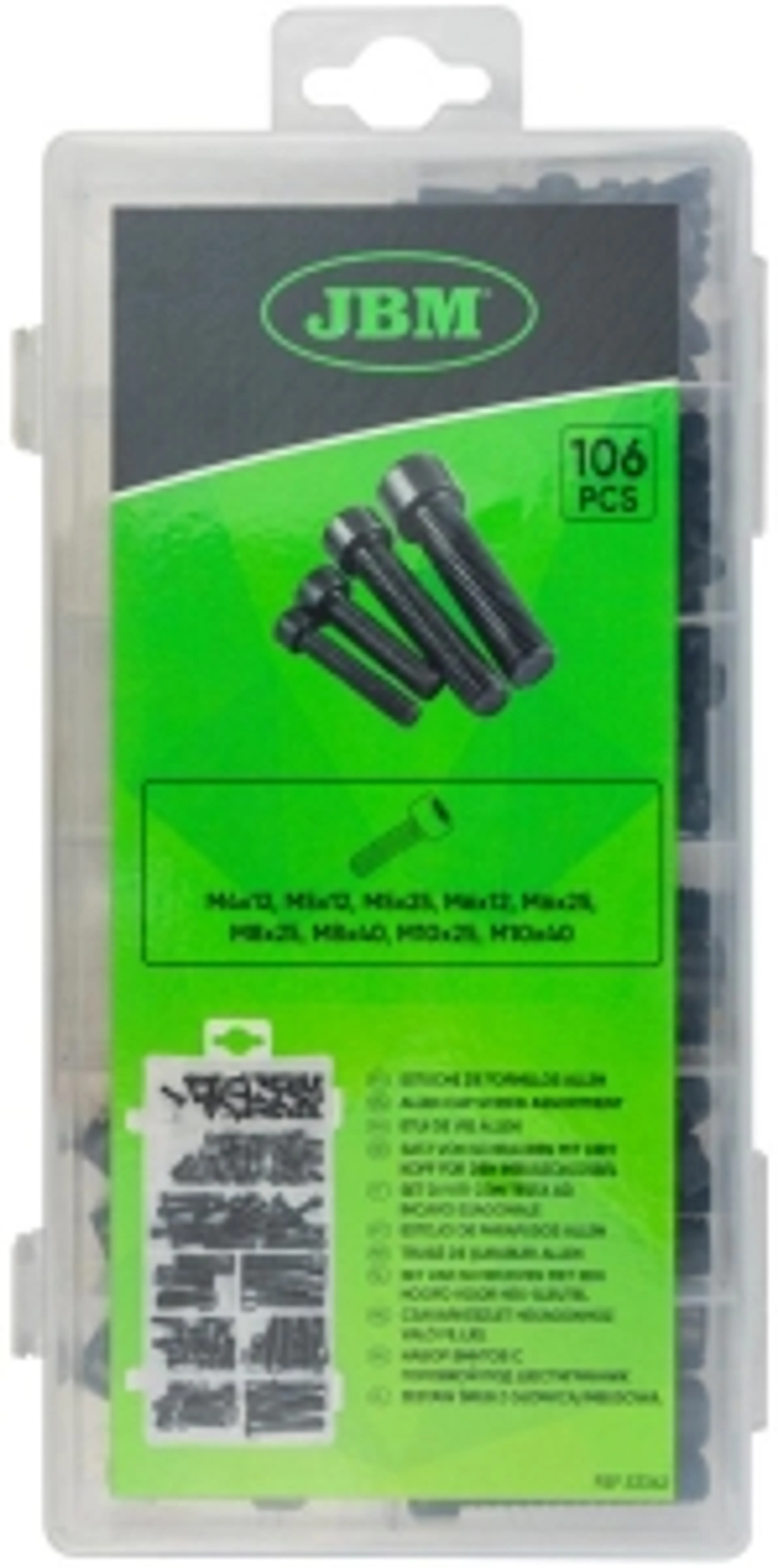 ESTUCHE DE TORNILLOS ALLEN 106PCS