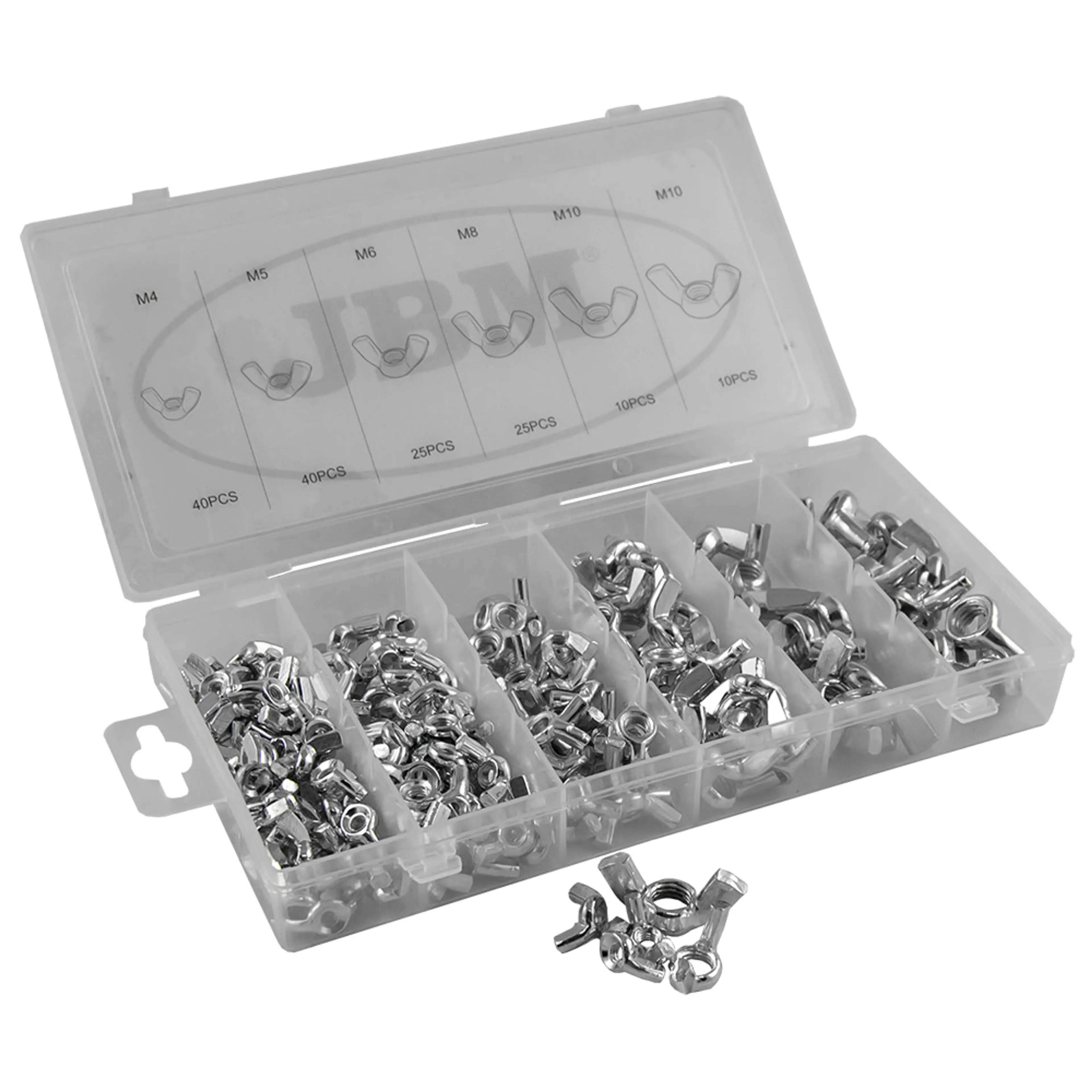 ESTUCHE DE TUERCAS MARIPOSA 150PCS