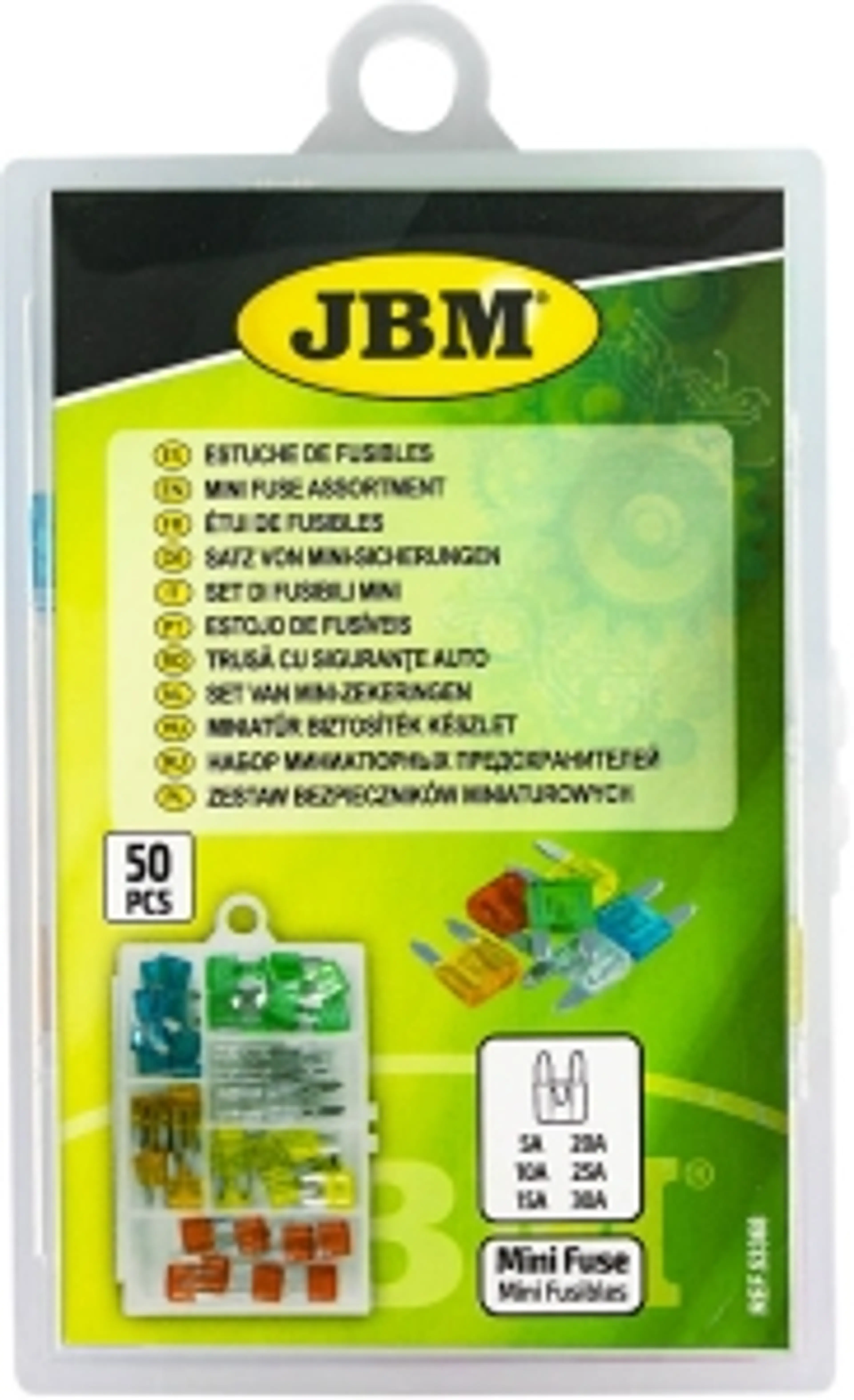ESTUCHE DE MINI FUSIBLES 50PCS