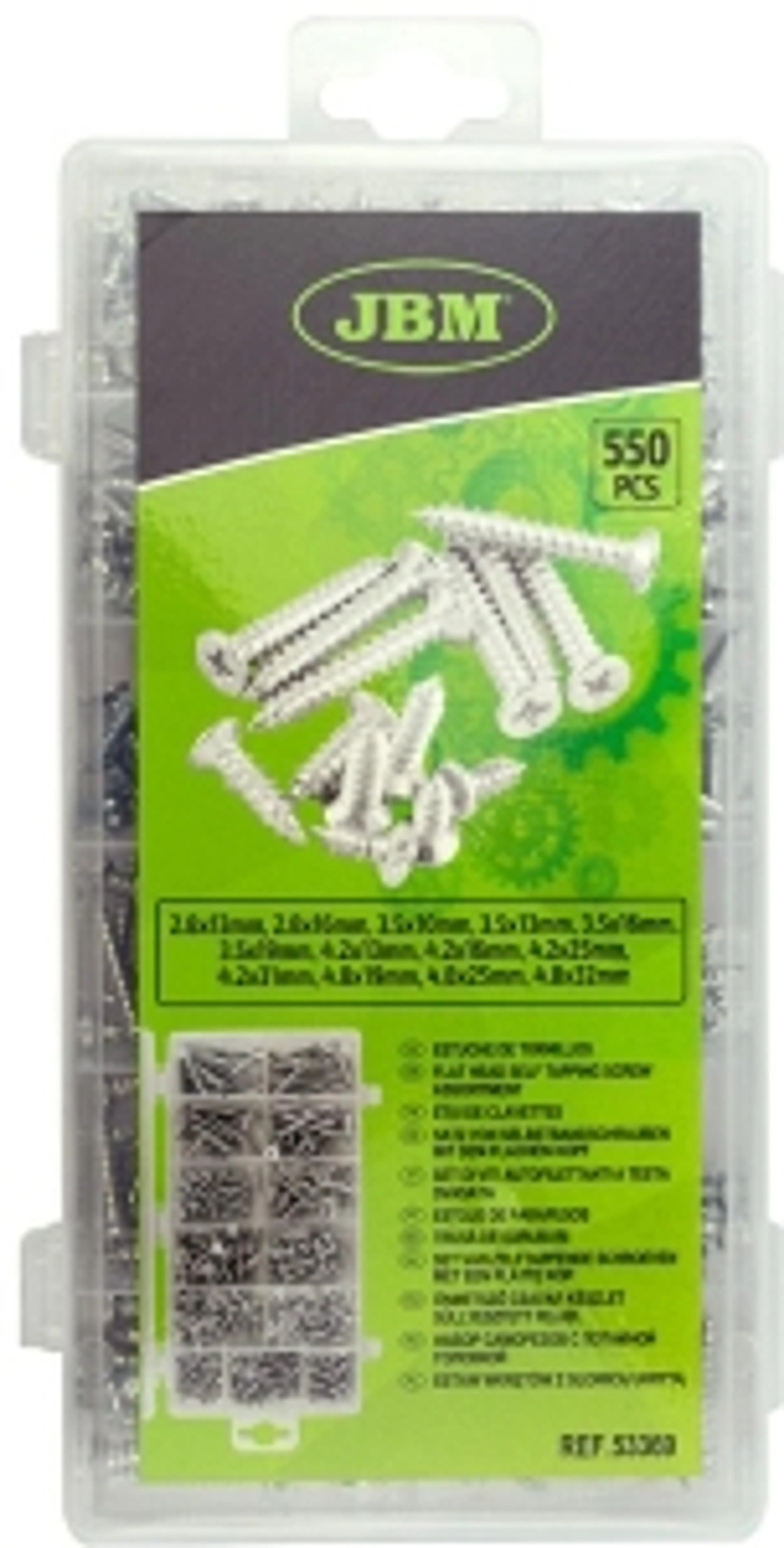 ESTUCHE DE TORNILLOS 550 PCS