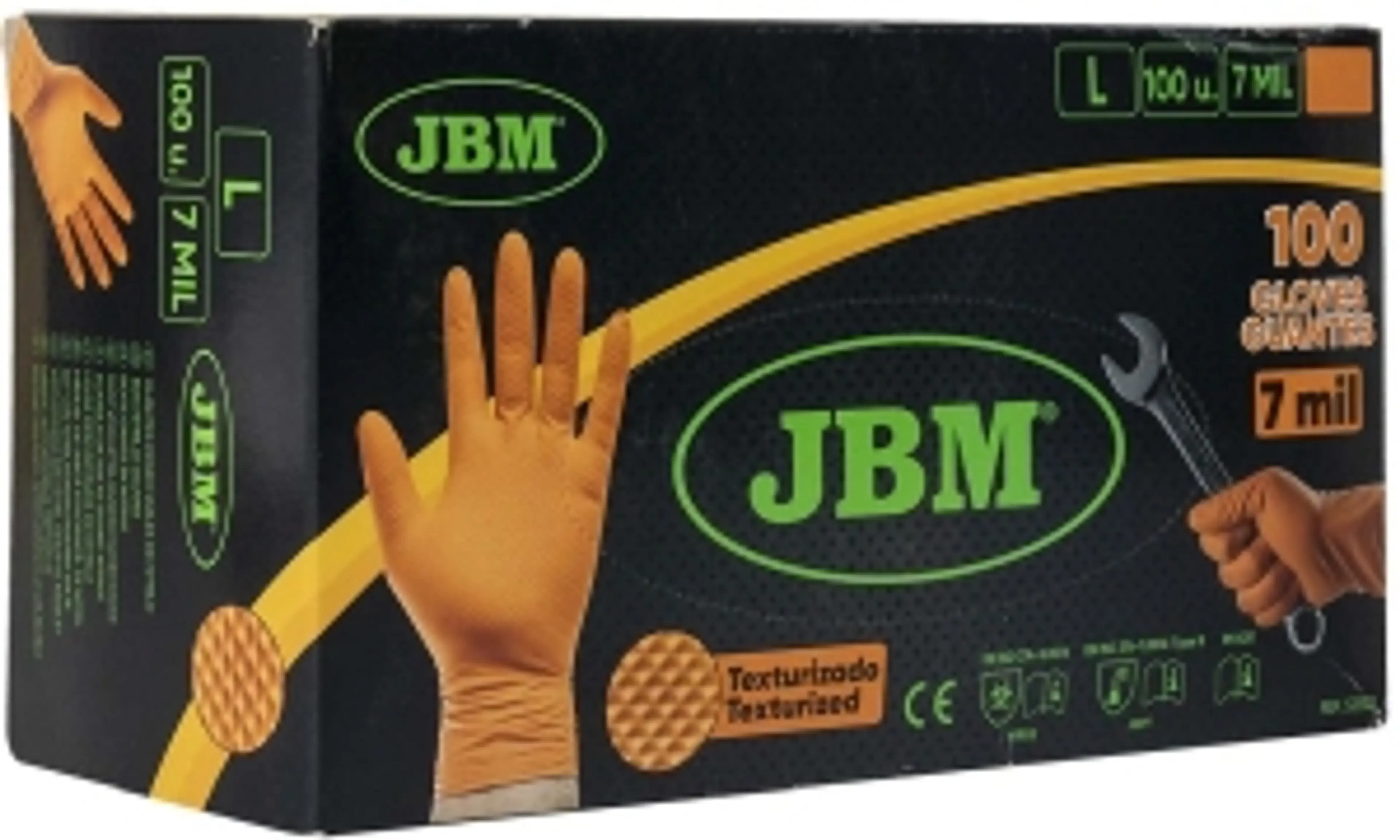 GUANTES NARANJAS DESECHABLES DE...