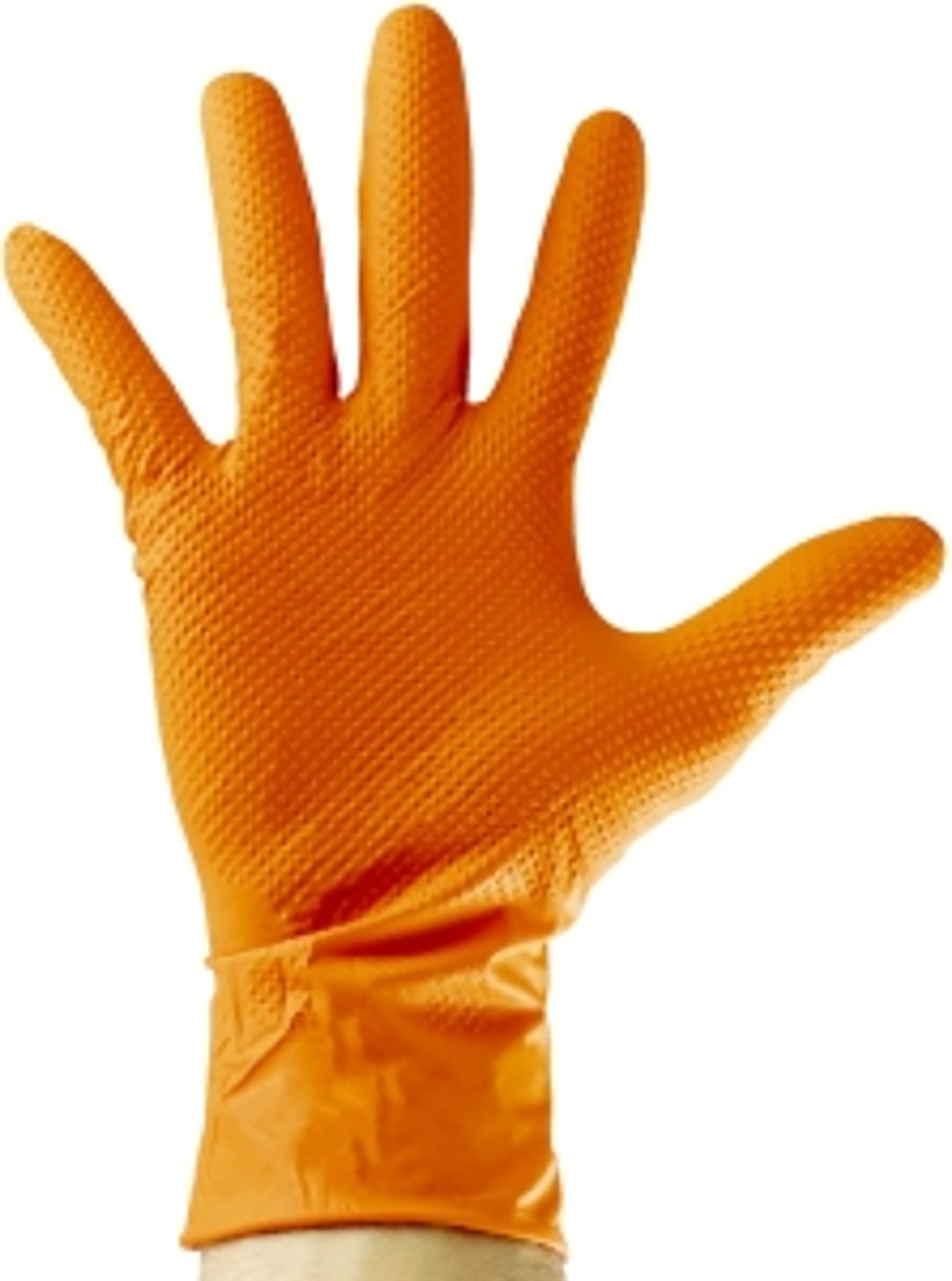 GUANTES NARANJAS DESECHABLES DE...
