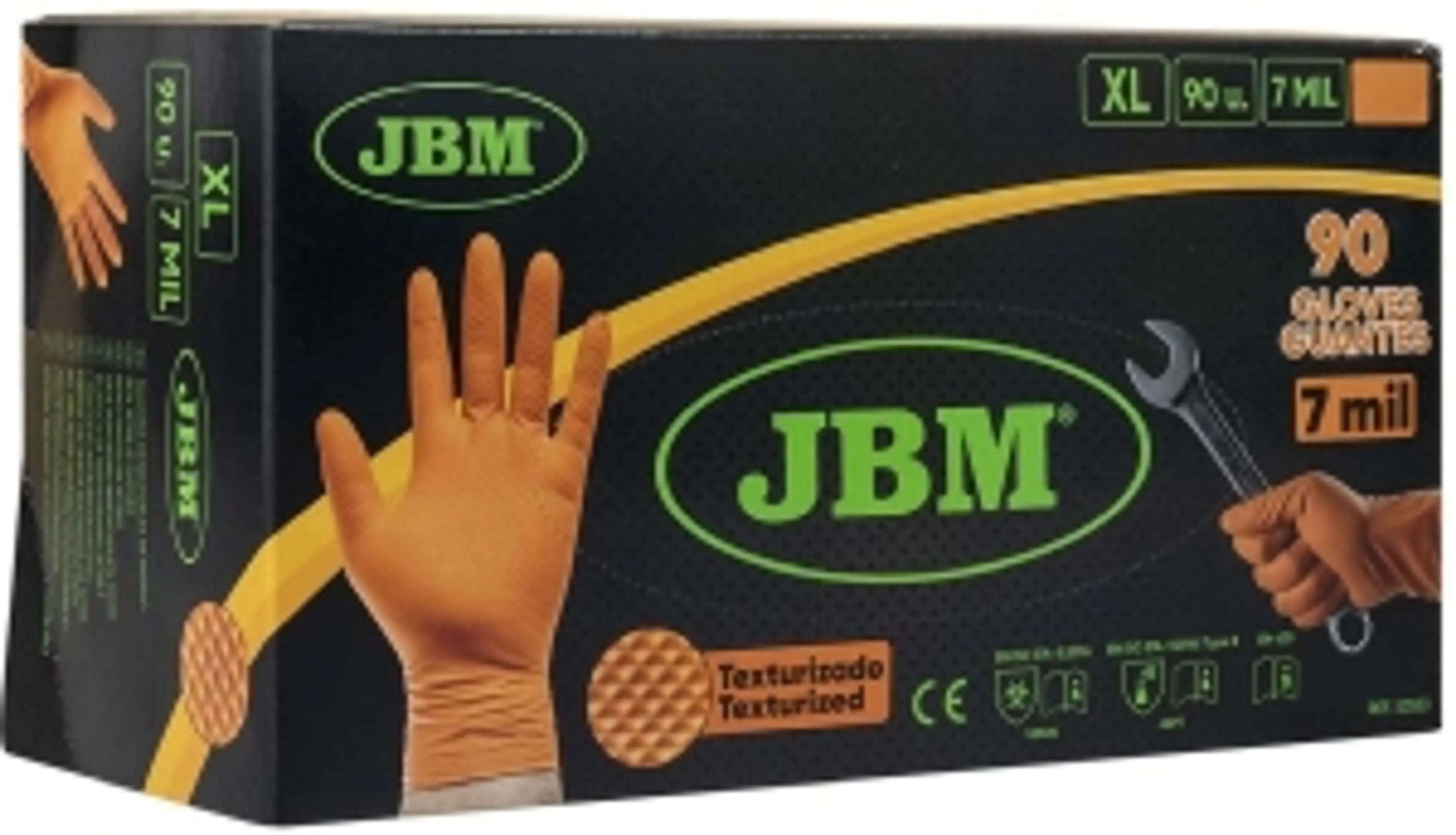 GUANTES NARANJAS DESECHABLES DE...