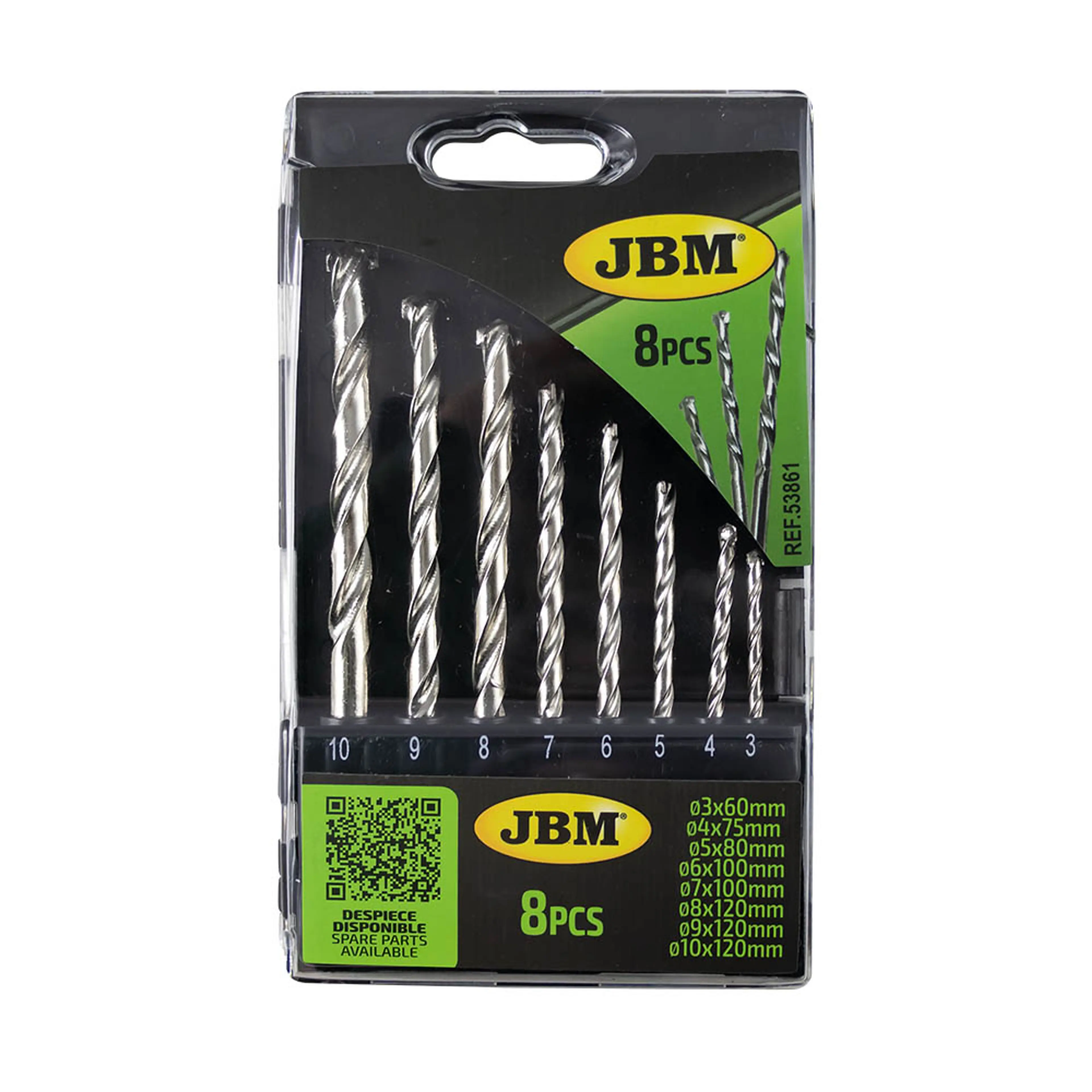 ESTUCHE DE 8 BROCAS 3-10MM PARA...