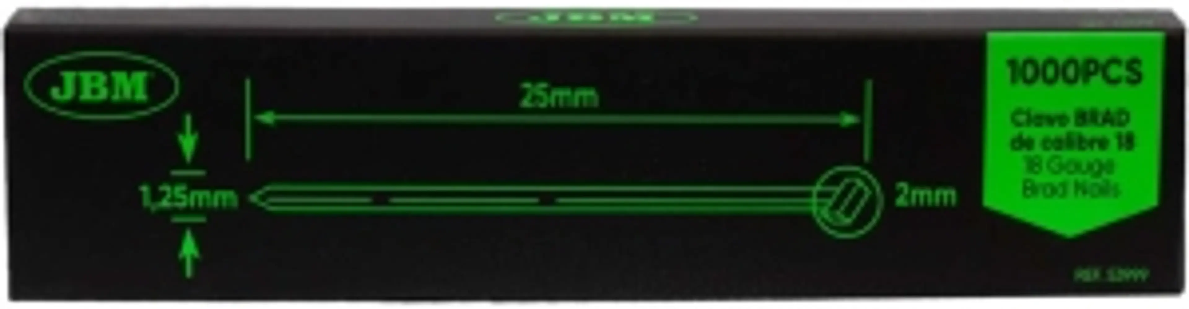 SET DE CLAVOS BRAD 25X1.25MM DE...