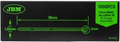 SET DE CLAVOS BRAD 38X1.25MM DE...