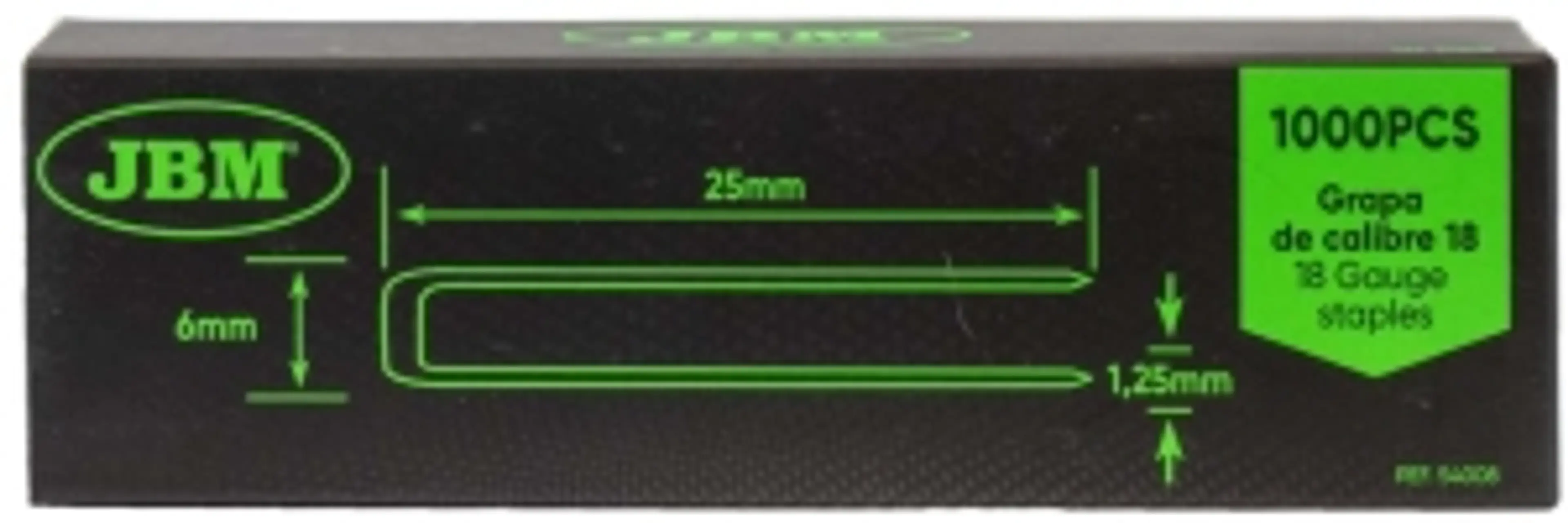 SET DE GRAPAS 25X6MM DE CALIBRE 18.