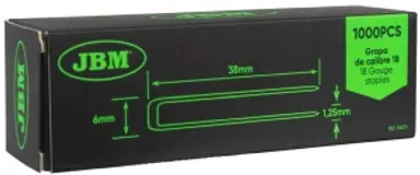 SET DE GRAPAS 38X6MM DE CALIBRE 18.