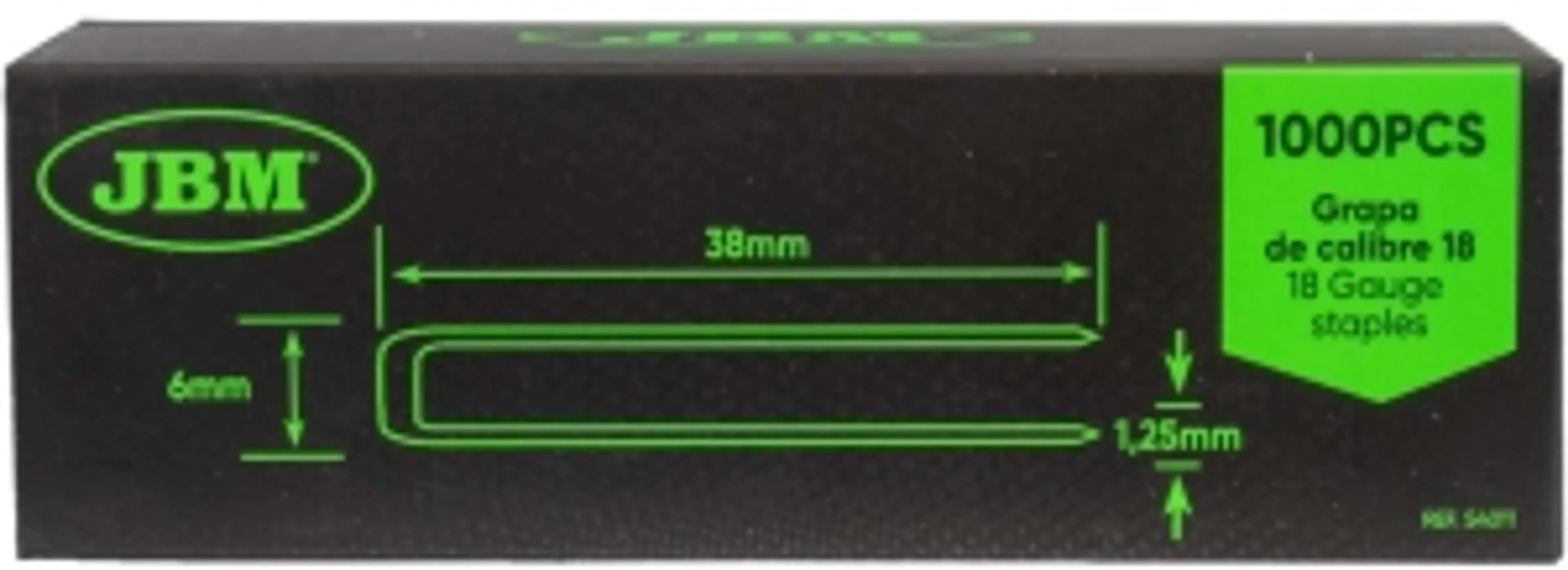 SET DE GRAPAS 38X6MM DE CALIBRE 18.