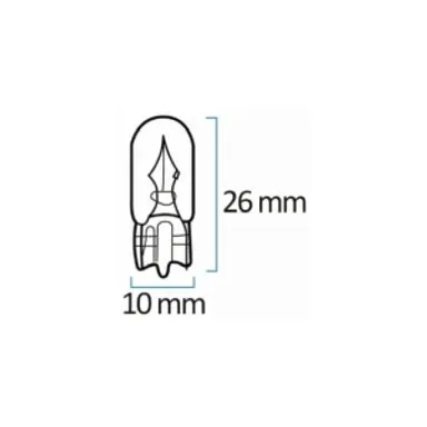 KRW LAMP CONTROL S/C T10 12V 5W ROJ