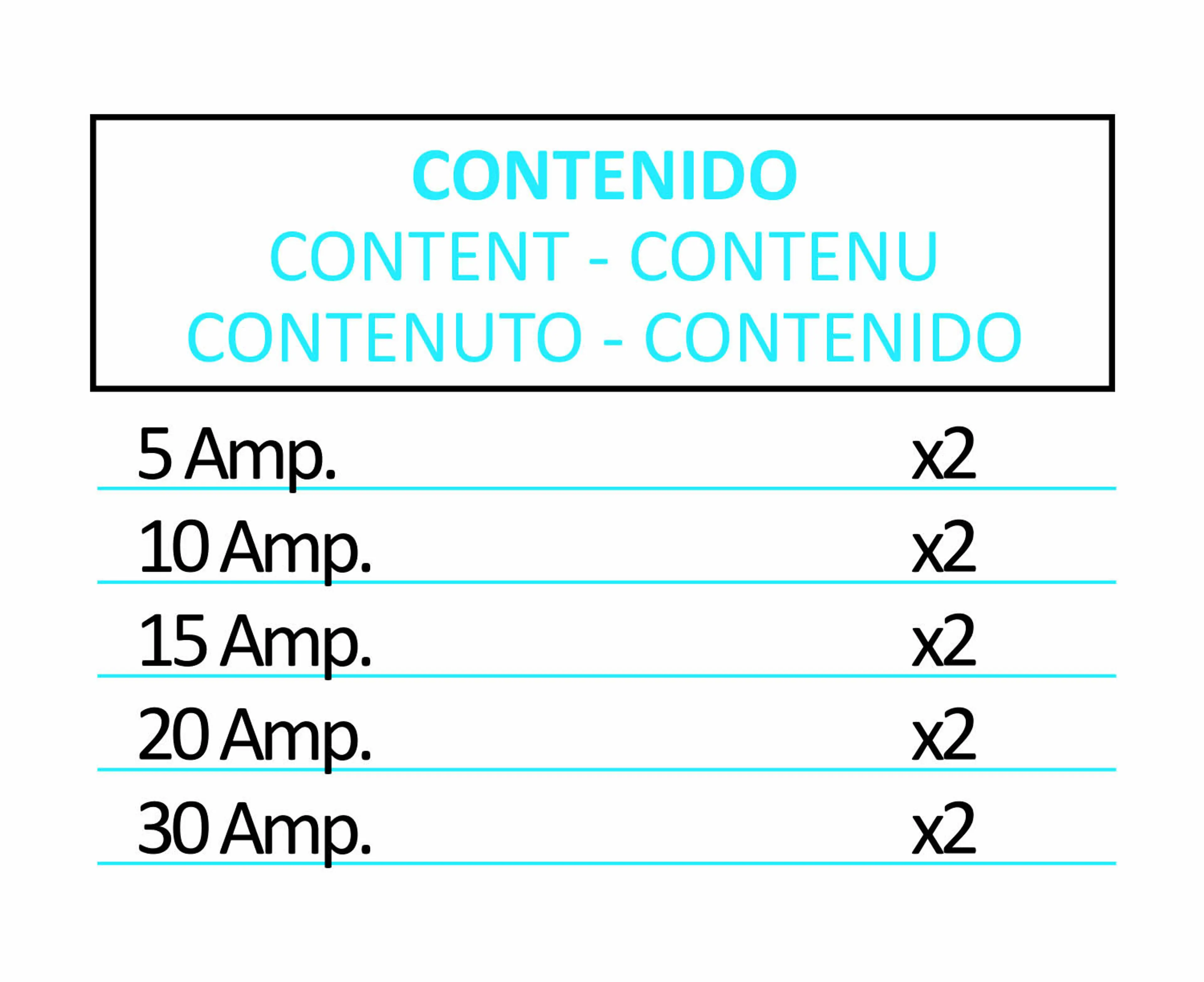 FUSIBLES TUBOS CRISTALES 10UD