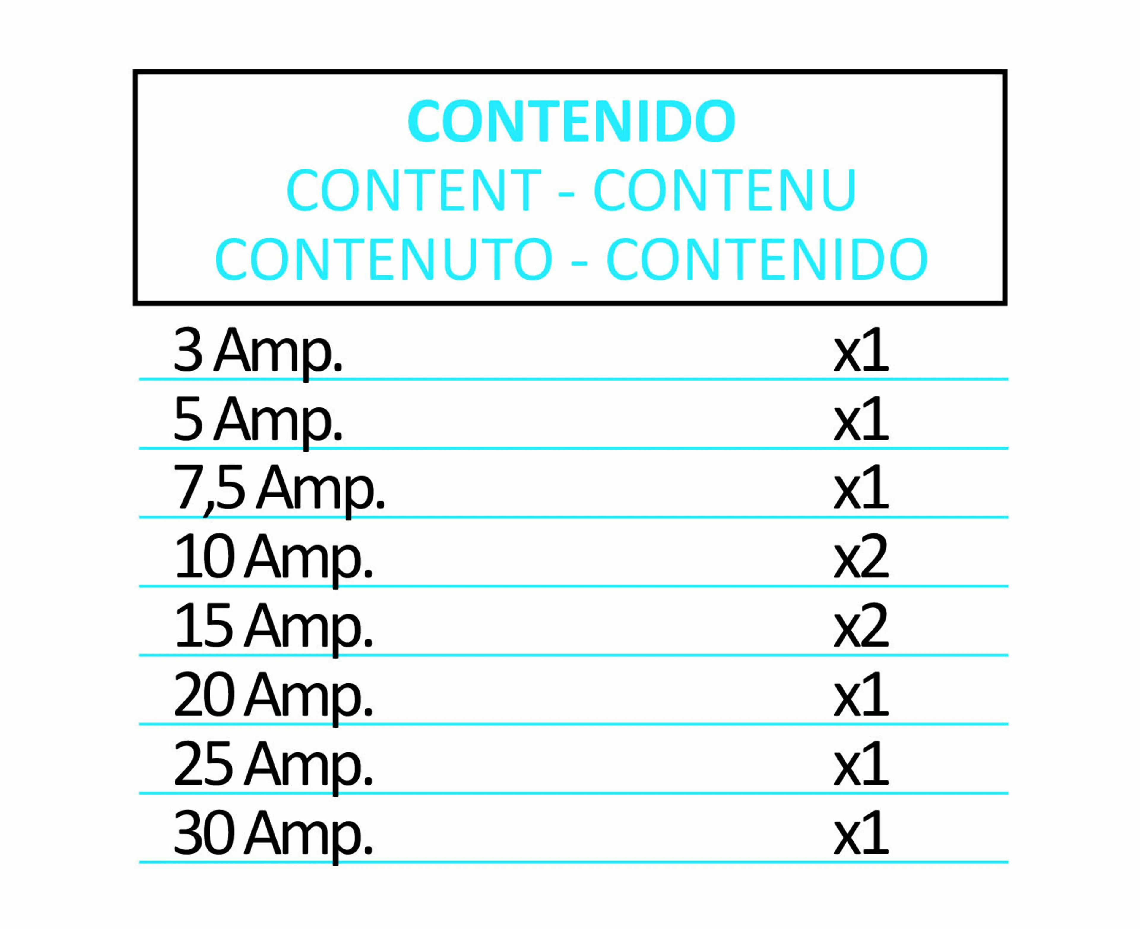 FUSIBLES DE COLORES 10UD