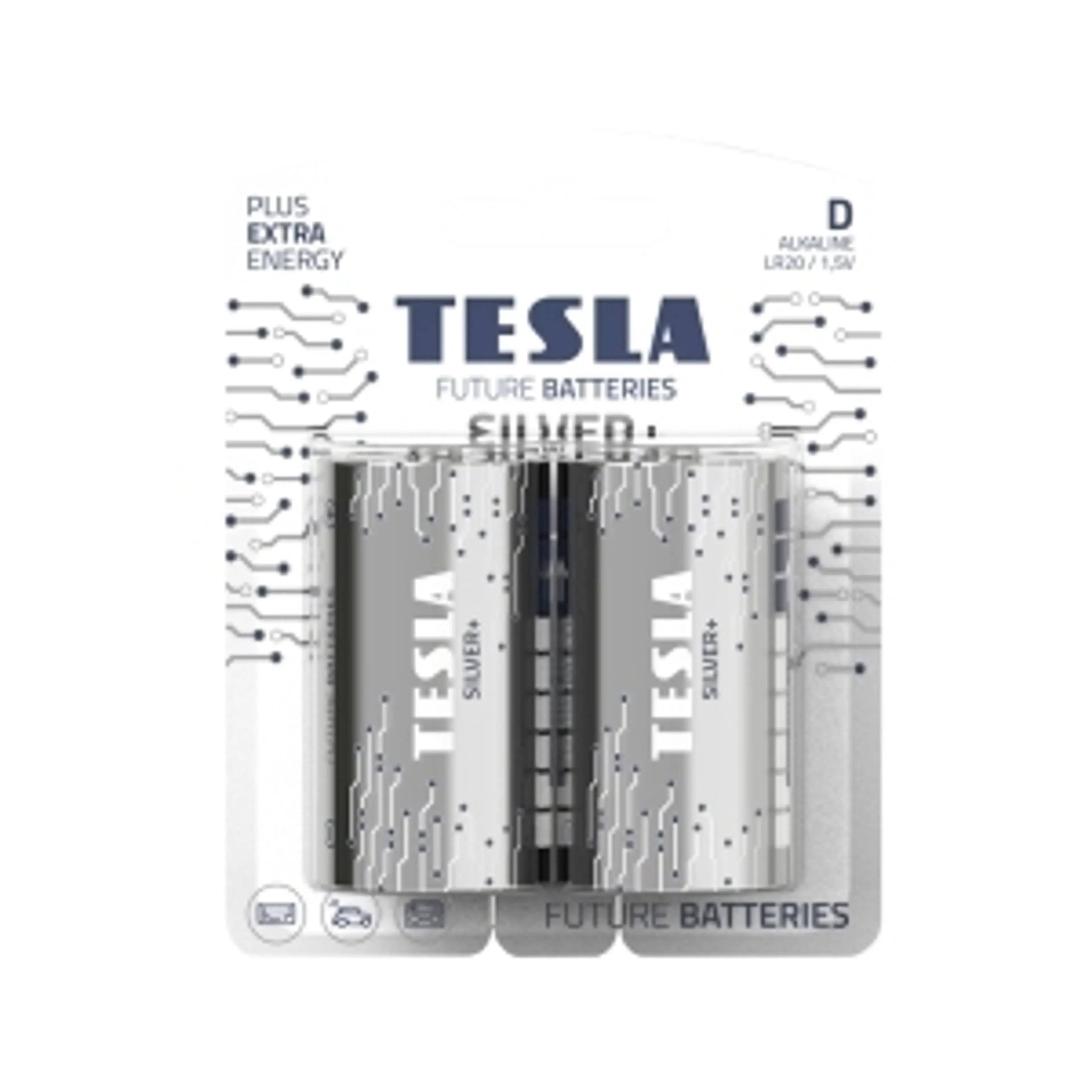 PILA TESLA D SILVER+