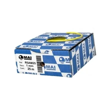 CABLE 105° FLRY-B 1 MM AMARILLO 25M